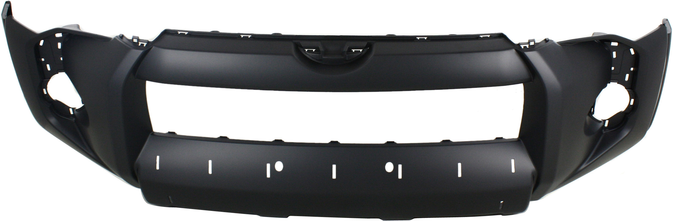 AM 4RUNNER 14-23 FRONT BUMPER COVER Primed SR5 Trail Models w o Holes for Chrome Trim w Valance Panel SKU REPT010391P Partslink TO1000406 OEM 5211935920-5211935914