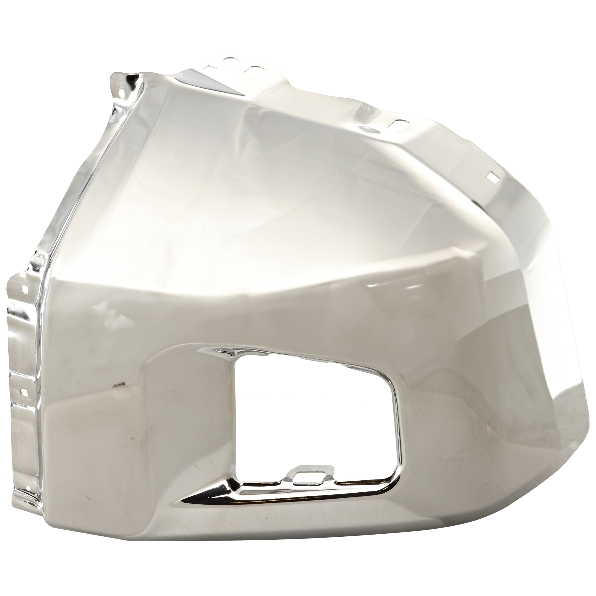 AM TUNDRA 14-21 FRONT BUMPER END RH Chrome Steel w o Park Assist Sensor Holes SKU REPT011117 Partslink TO1005184 OEM 521120C040