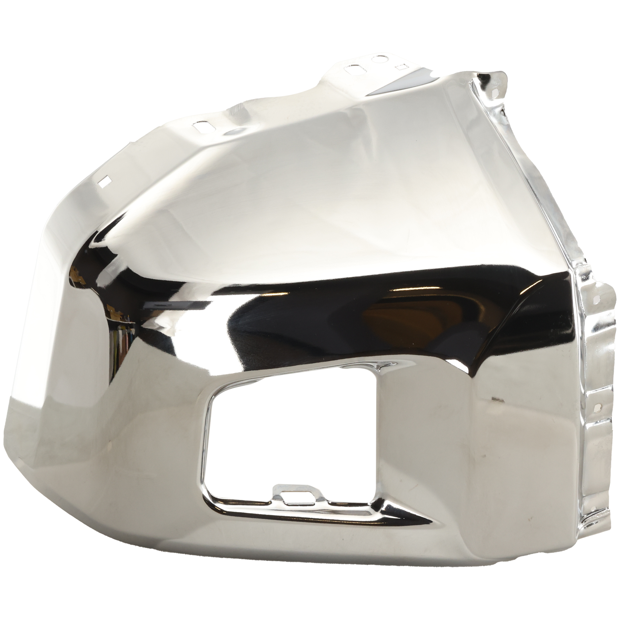 AM TUNDRA 14-21 FRONT BUMPER END LH Chrome Steel w o Park Assist Sensor Holes CAPA SKU REPT011118Q Partslink TO1004184C OEM 521130C040