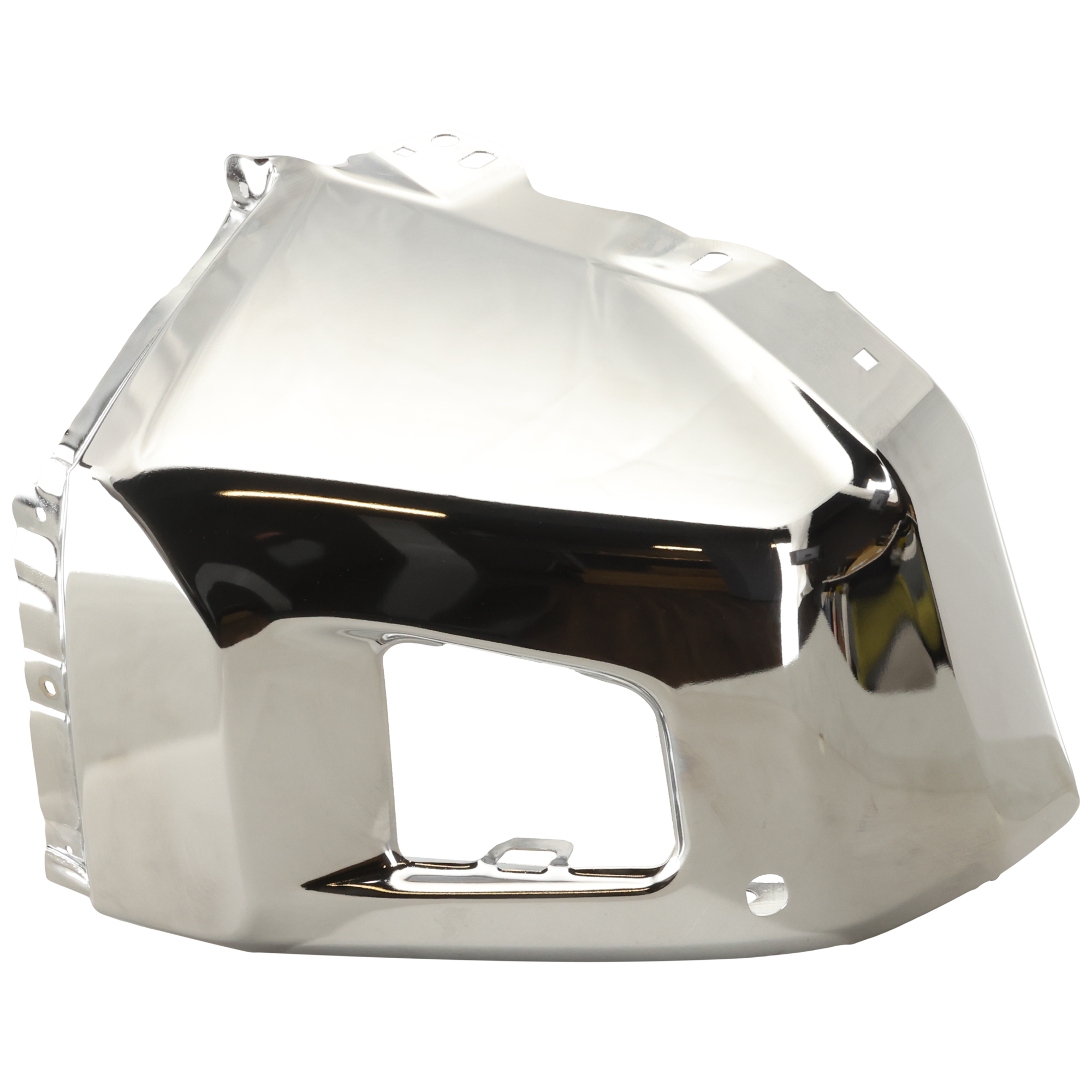 AM TUNDRA 14-21 FRONT BUMPER END RH Chrome Steel w Park Assist Sensor Holes SKU REPT011119 Partslink TO1005185 OEM 521120C050