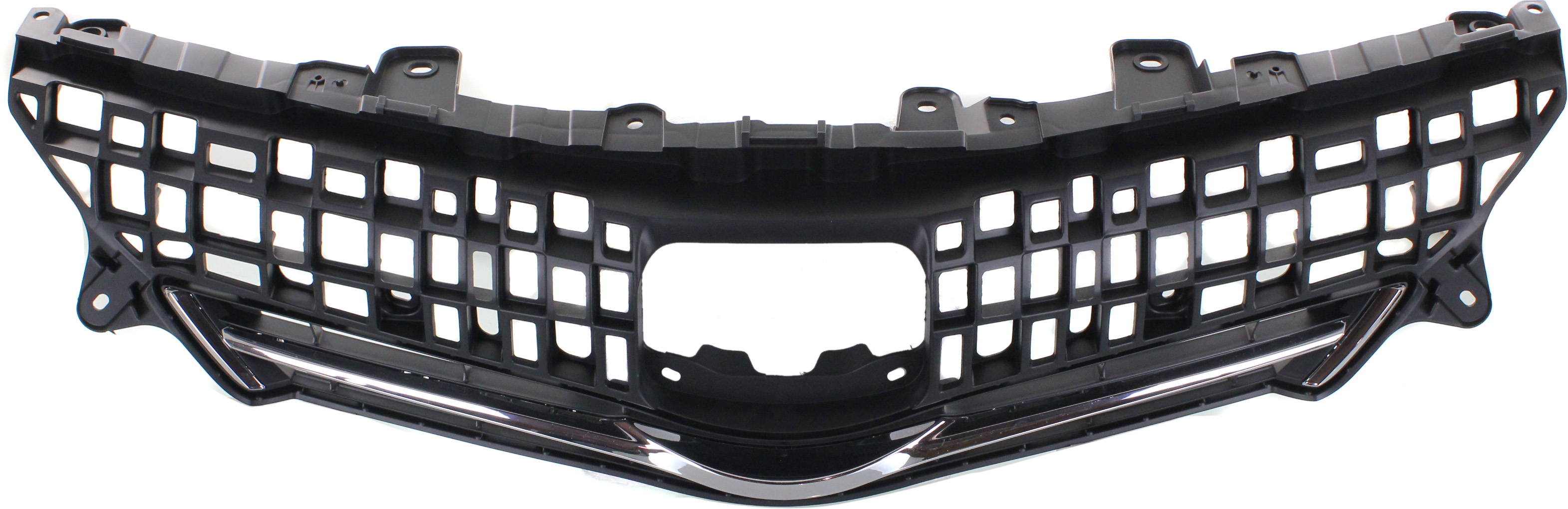 AM PRIUS V 12-14 GRILLE Gray Shell and Insert w Chrome Molding SKU REPT070137 Partslink TO1200348 OEM 5310147010