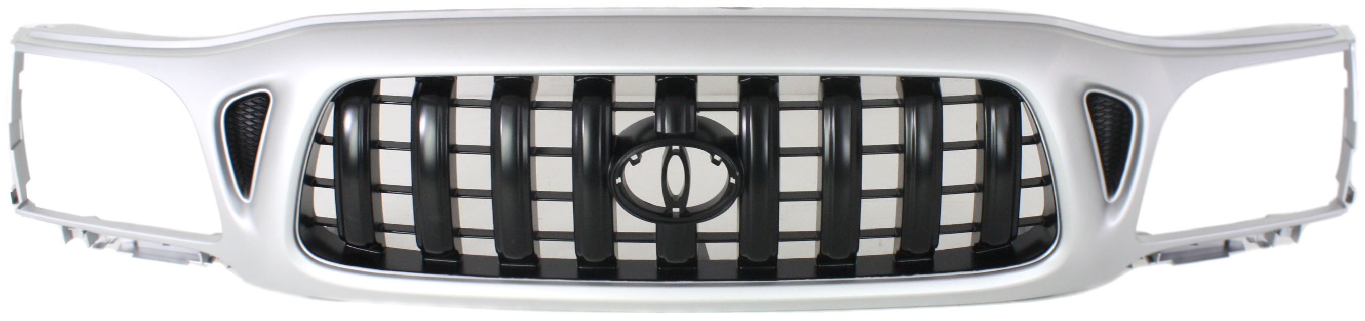 AM TACOMA 01-04 GRILLE Silver Shell w Black Insert w o S Runner Model Code 1C8 SKU REPT070143 Partslink TO1200249 OEM 5310004250B0