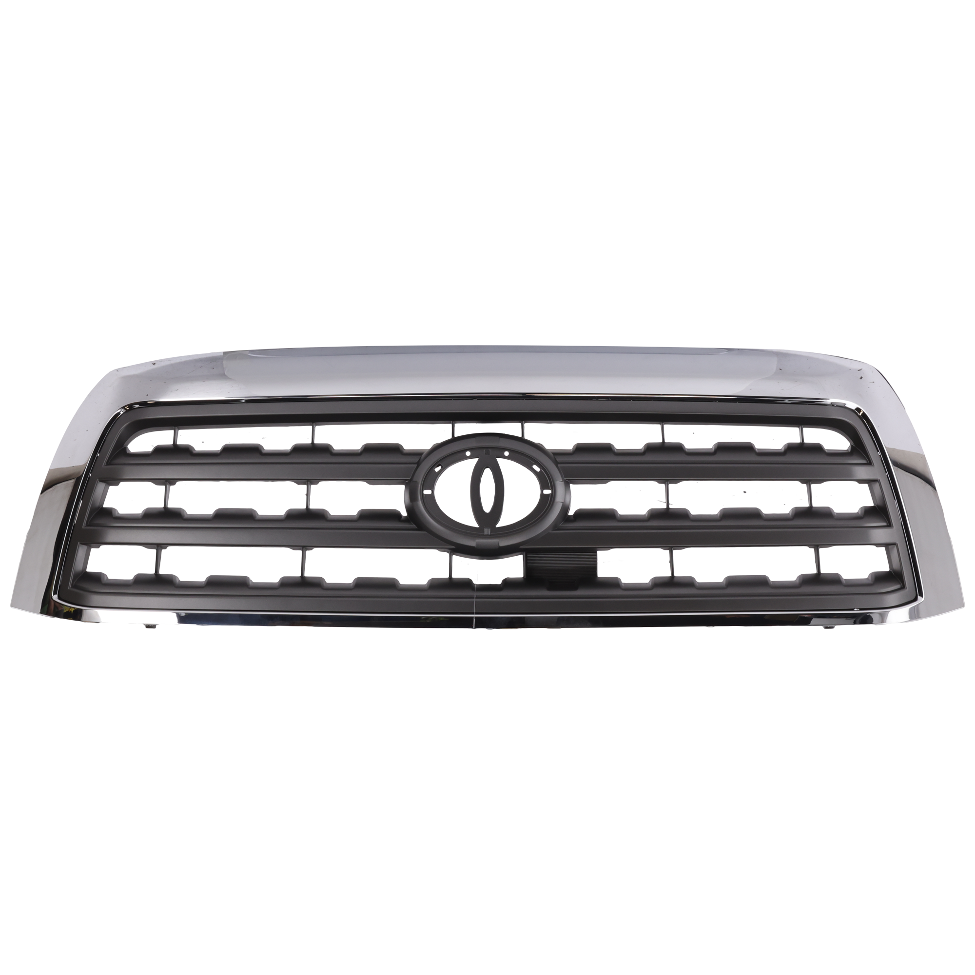 AM SEQUOIA 08-17 GRILLE Chrome Shell w Gray Insert w o Sport Pkg SR5 Model SKU REPT070152 Partslink TO1200331 OEM 531000C200