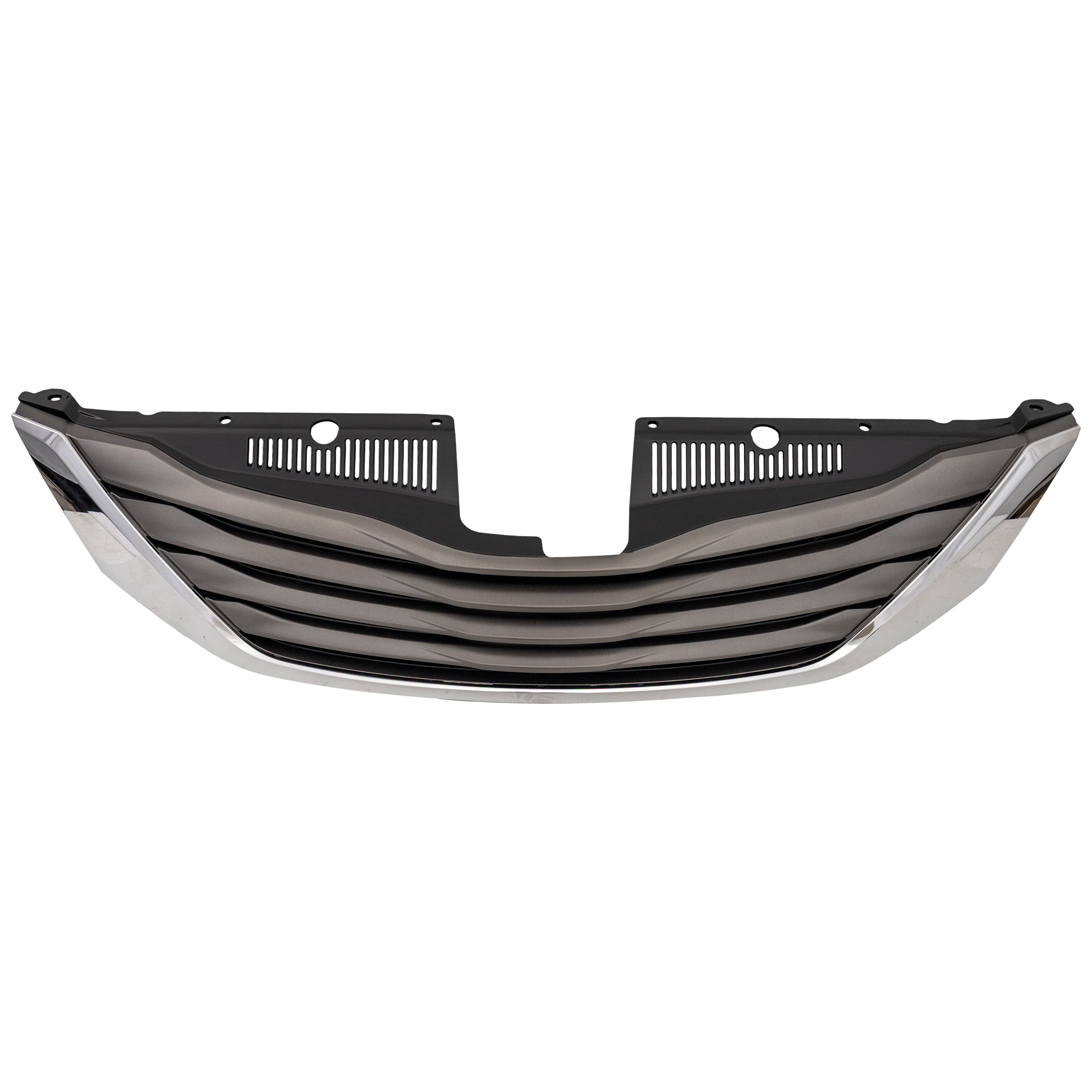 AM SIENNA 11-14 GRILLE Chr Shell w Blk Insert w o Radar Cruise Ctrl Base 8 Seater XLE w o Premium Pkg SKU REPT070156 Partslink TO1200333 OEM 5310108090