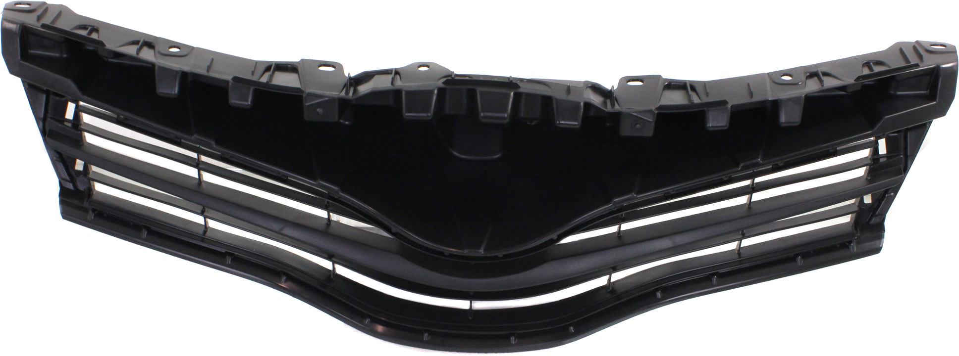 AM YARIS 12-14 GRILLE Textured Black Shell and Insert Japan Built Vehicle CE L LE Models SKU REPT070197 Partslink TO1200347 OEM 5311152500