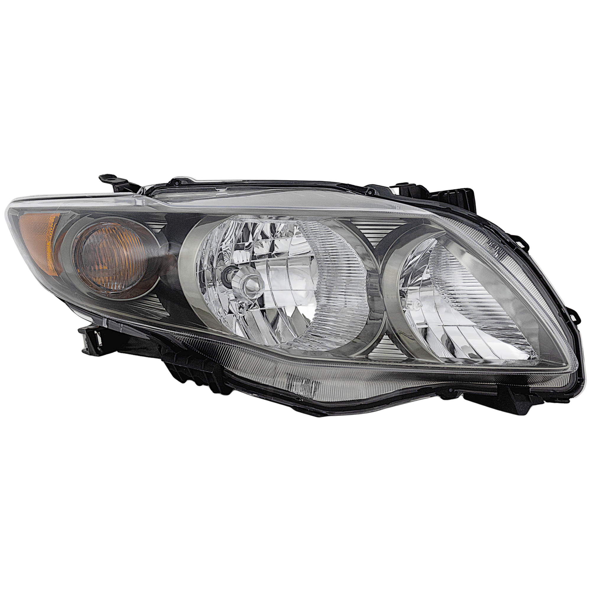 AM COROLLA 09-10 HEAD LAMP RH Assembly Halogen Black Interior S XRS Models North America Built Vehicle CAPA SKU REPT100101Q Partslink TO2503183C OEM 8111002680