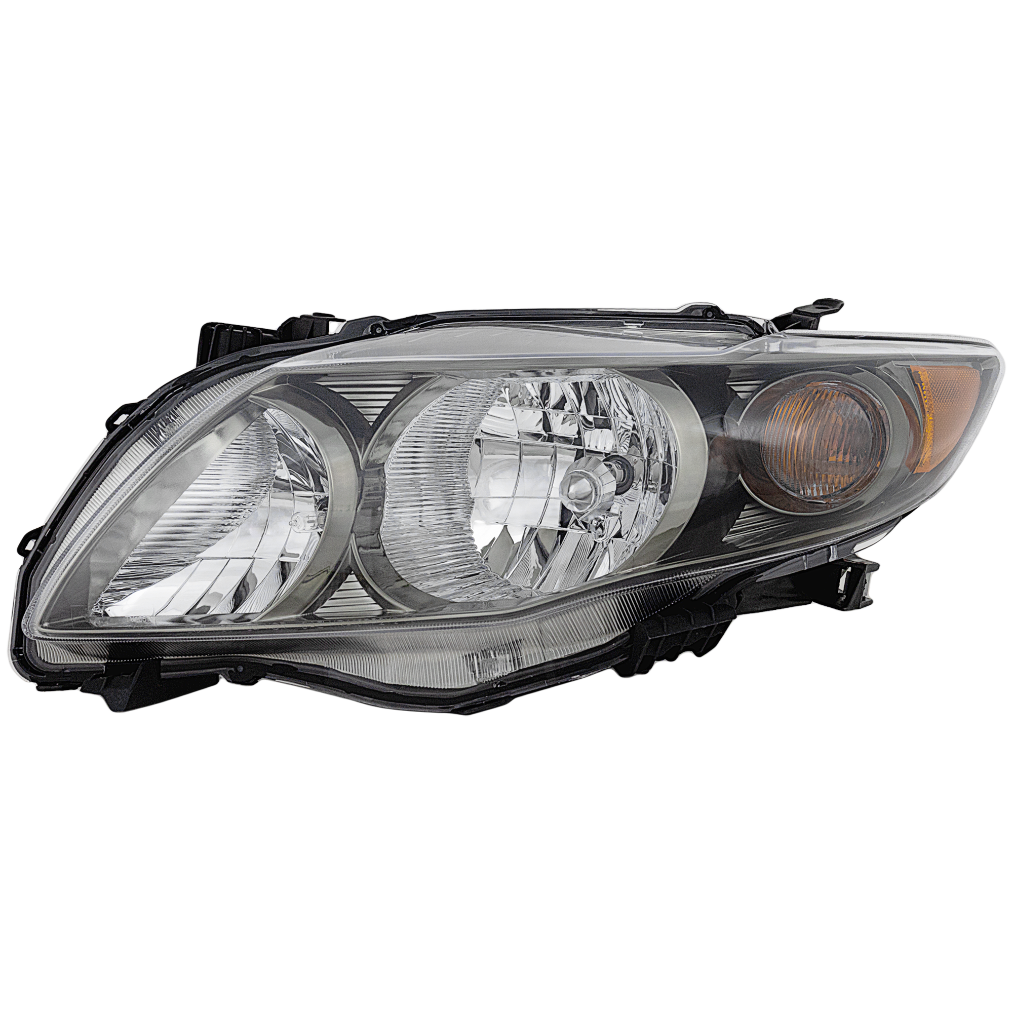 AM COROLLA 09-10 HEAD LAMP LH Assembly Halogen Black Interior S XRS Models North America Built Vehicle CAPA SKU REPT100102Q Partslink TO2502183C OEM 8115002680
