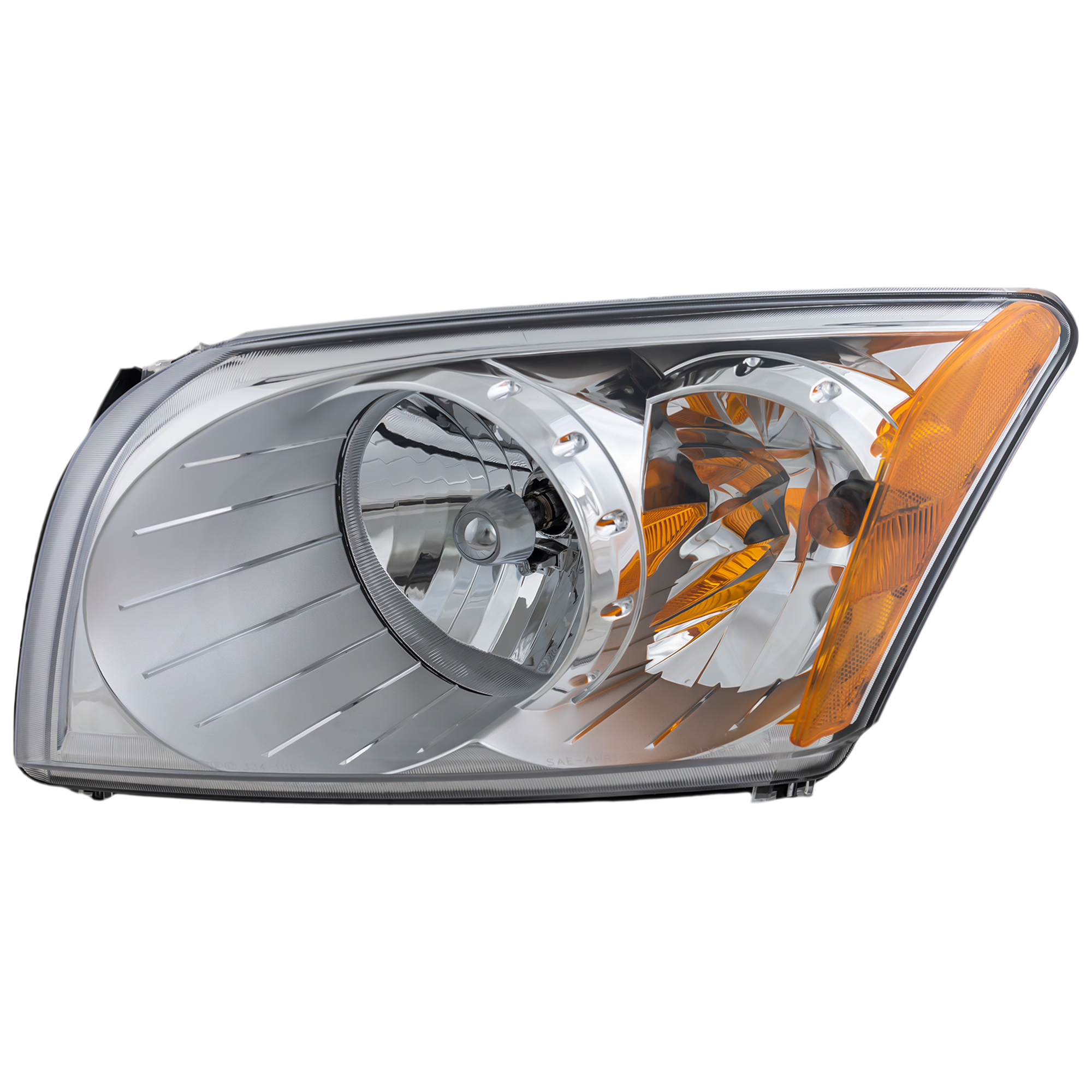 AM CALIBER 07-12 HEAD LAMP LH Assembly Halogen CAPA SKU REPT100136Q Partslink CH2518118C OEM 5303739AK 5303739AJ