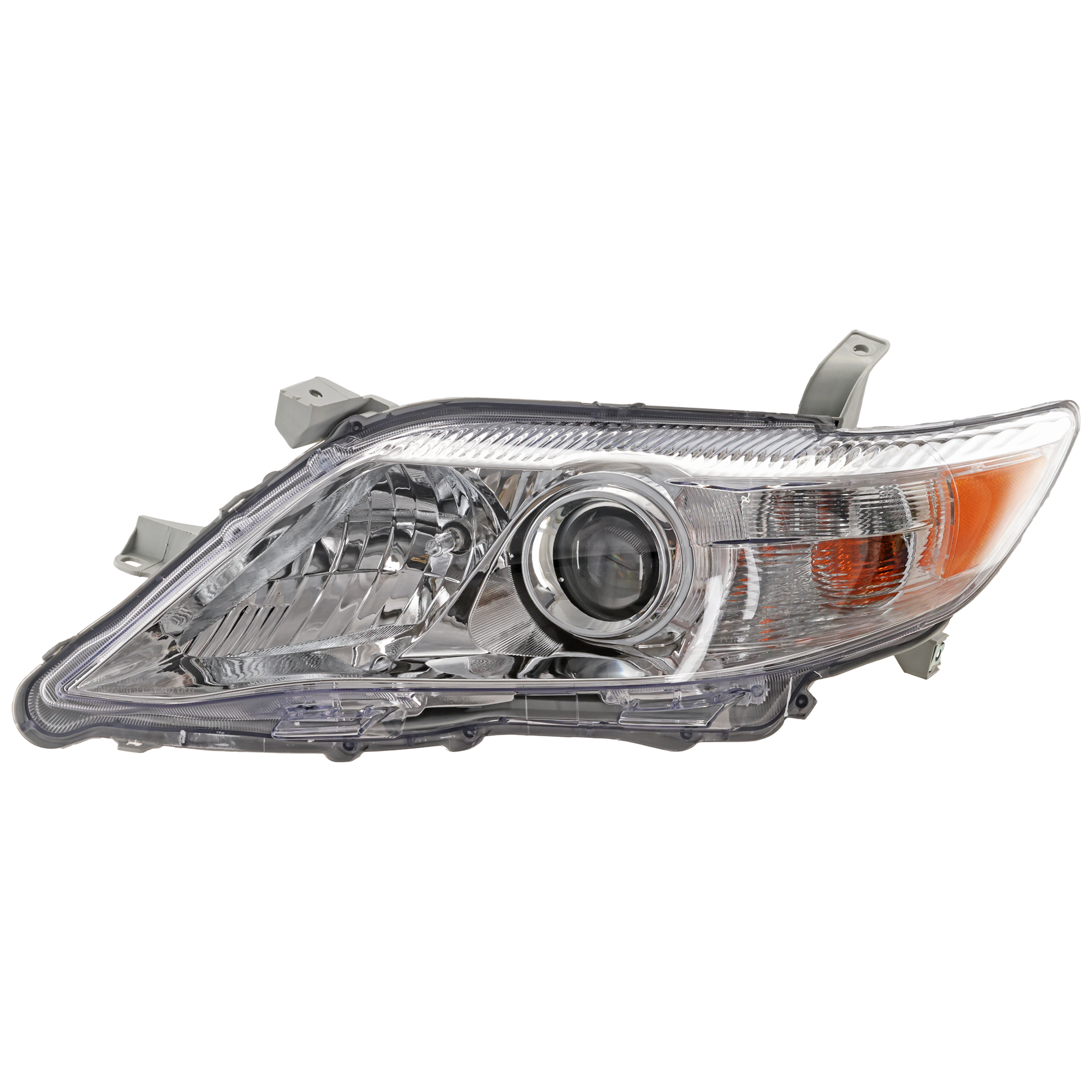 AM CAMRY 10-11 HEAD LAMP LH Assembly Halogen Chrome Interior Base LE XLE Models USA Built Vehicle CAPA SKU REPT100146Q Partslink TO2502191C OEM 8115006500