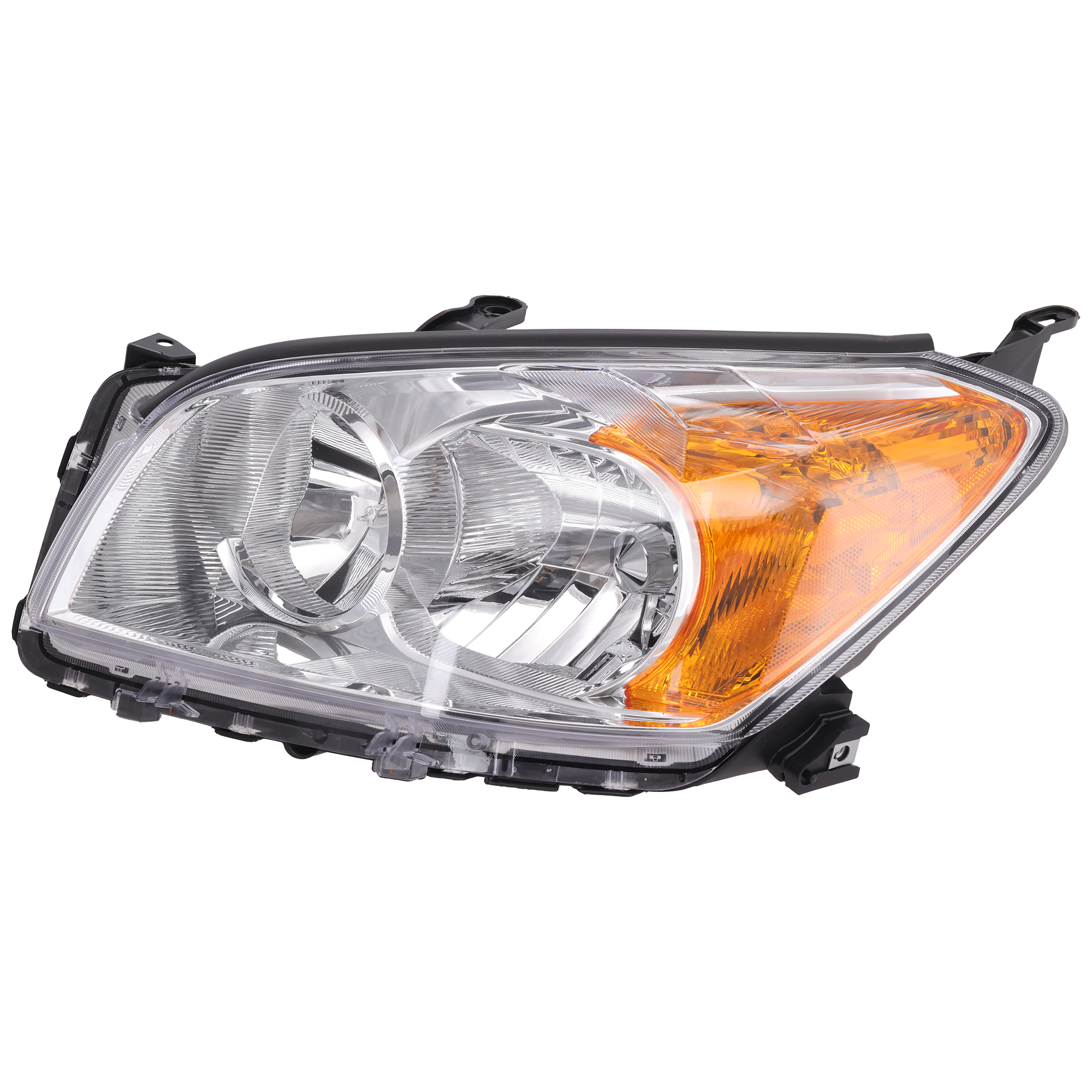 AM RAV4-09-12 HEAD LAMP LH Assembly Halogen Base Limited Models North America Built CAPA SKU REPT100316Q Partslink TO2502205C OEM 811500R010