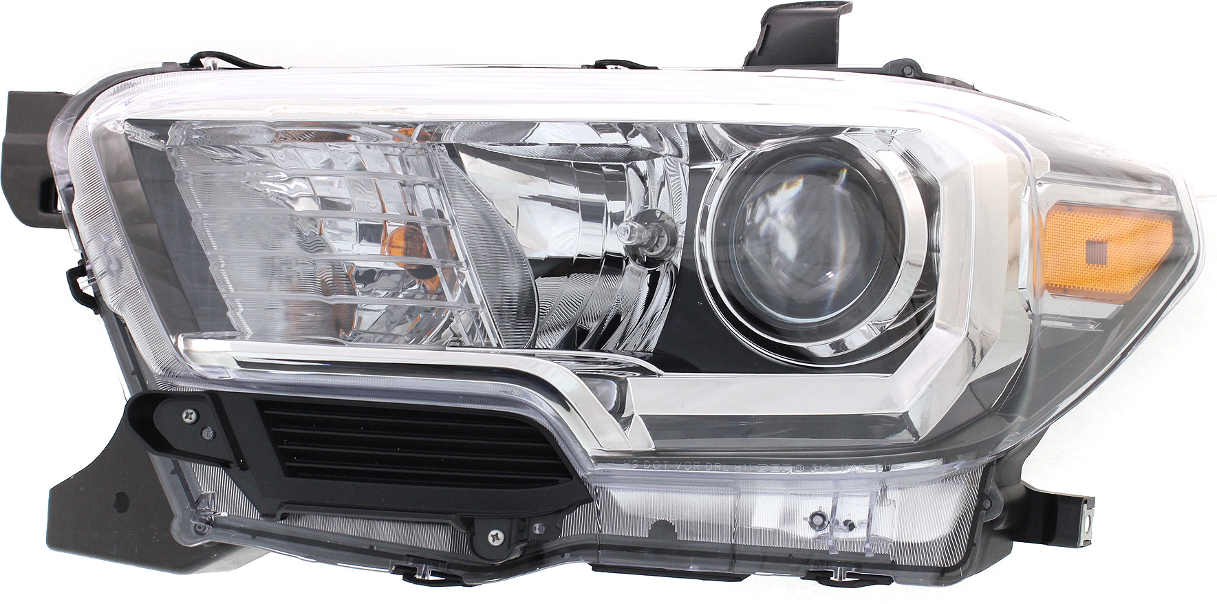 AM TACOMA 16-17 HEAD LAMP LHH Assembly Halogen w o LED DRL w Fog Lights SKU REPT100332 Partslink TO2502243 OEM 8115004260