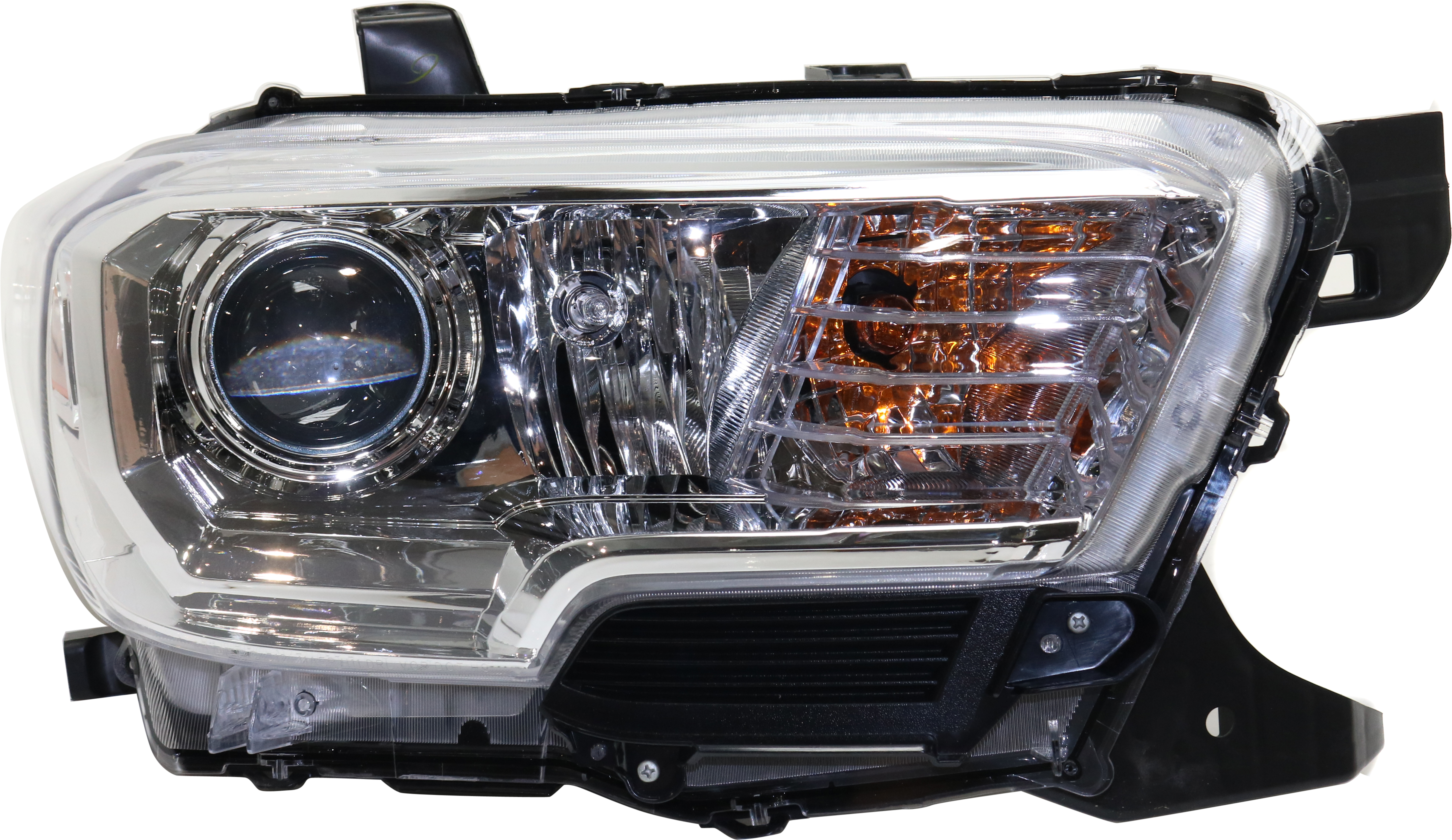 AM TACOMA 16-18 HEAD LAMP RH Assembly Halogen w o LED DRL w o Fog Lights CAPA SKU REPT100333Q Partslink TO2503242C OEM 8111004250