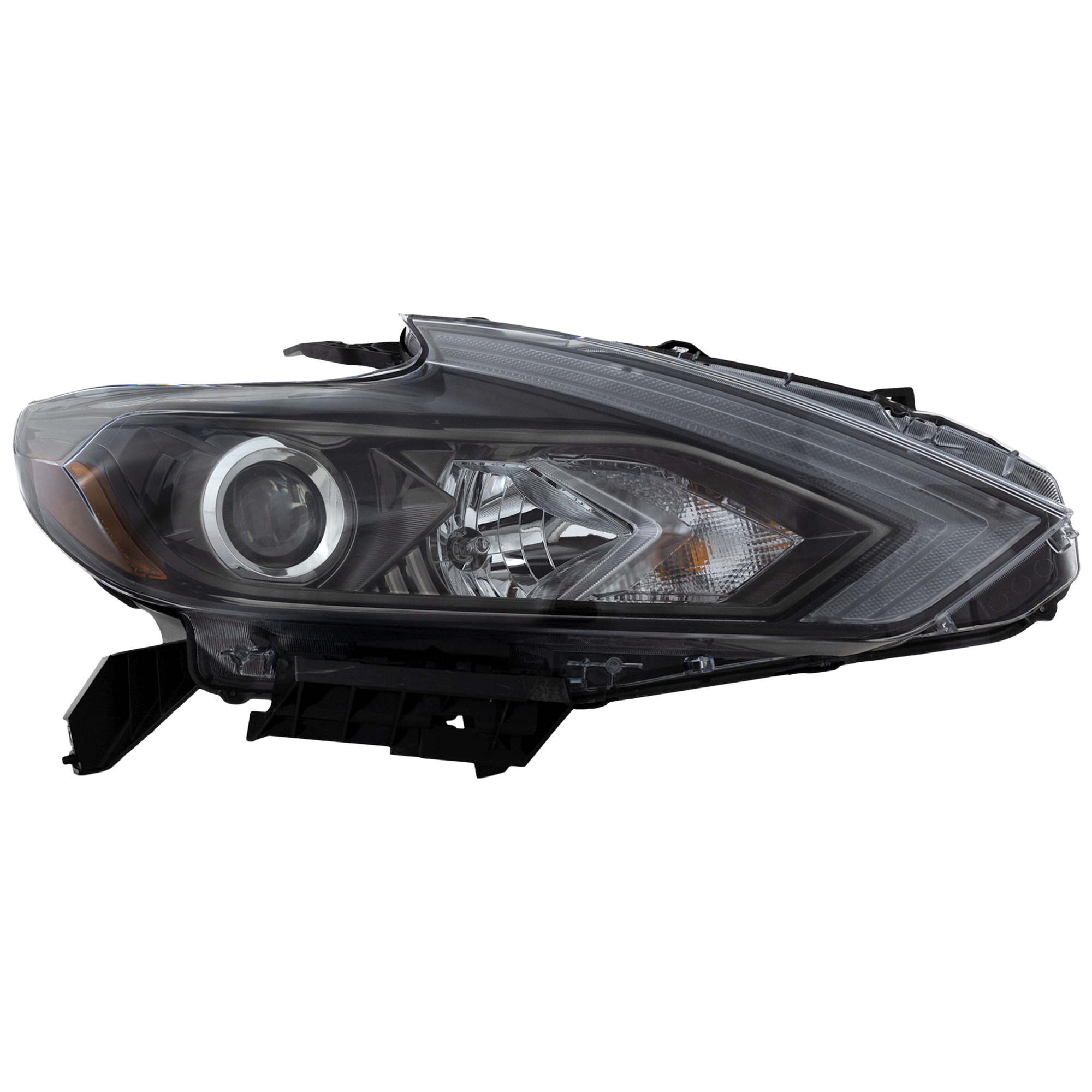 AM ALTIMA 16-18 HEAD LAMP RH Assembly Halogen Smoke Interior w o LED Daytime Running Light CAPA SKU REPT100337Q OEM 260109HS4A