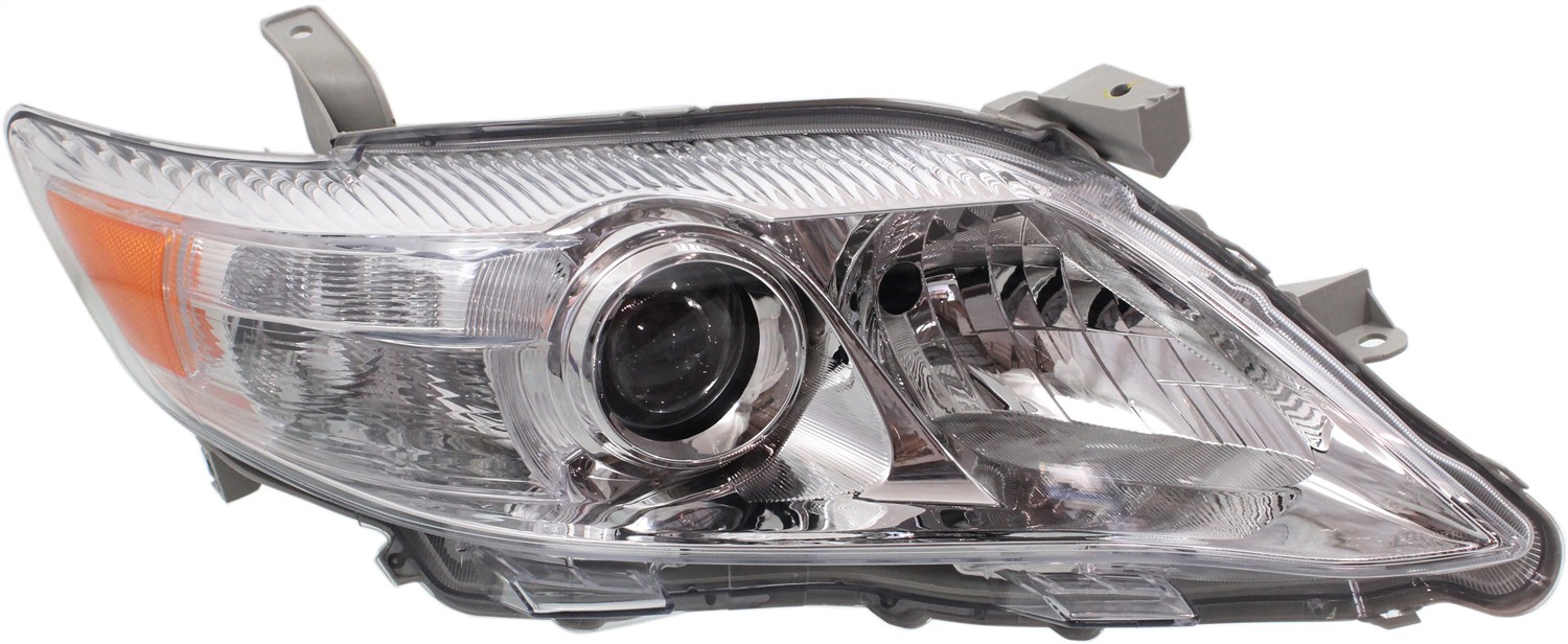 AM CAMRY 10-11 HEAD LAMP RH Lens and Housing Chrome Interior Exc. Hybrid Model Japan Built Vehicle SKU REPT100359 Partslink TO2519125 OEM 8113033700
