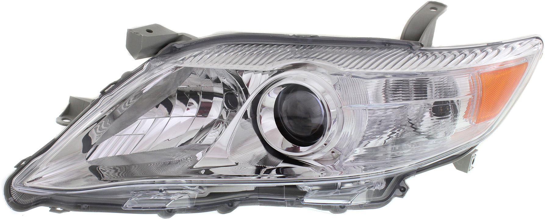 AM CAMRY 10-11 HEAD LAMP LH Lens and Housing Chrome Interior Exc. Hybrid Model Japan Built Vehicle SKU REPT100360 Partslink TO2518125 OEM 8117033700
