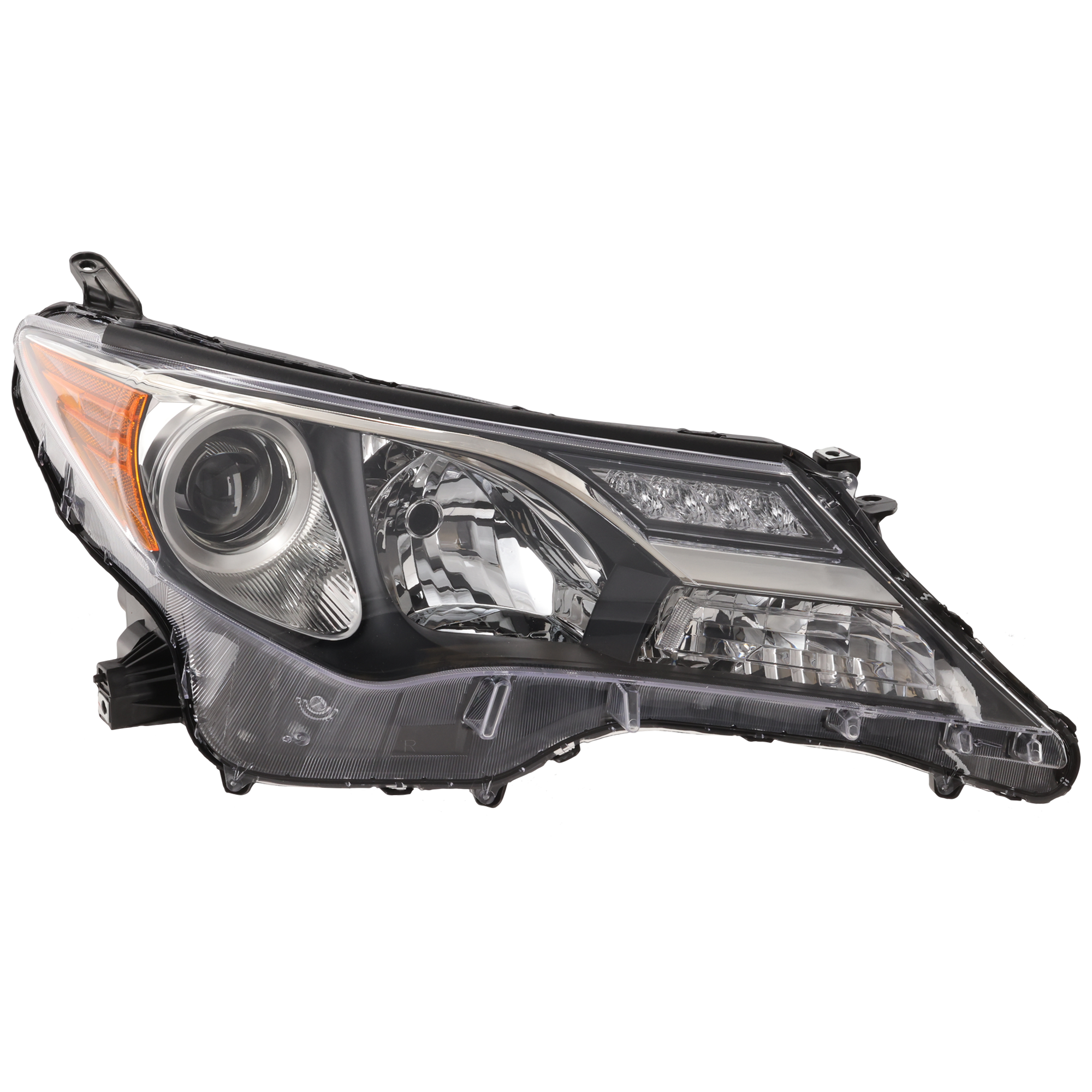 AM RAV4-13-15 HEAD LAMP RH Lens and Housing Halogen Exc. EV Model Japan Built Vehicle SKU REPT100393 Partslink TO2519147 OEM 8113042592