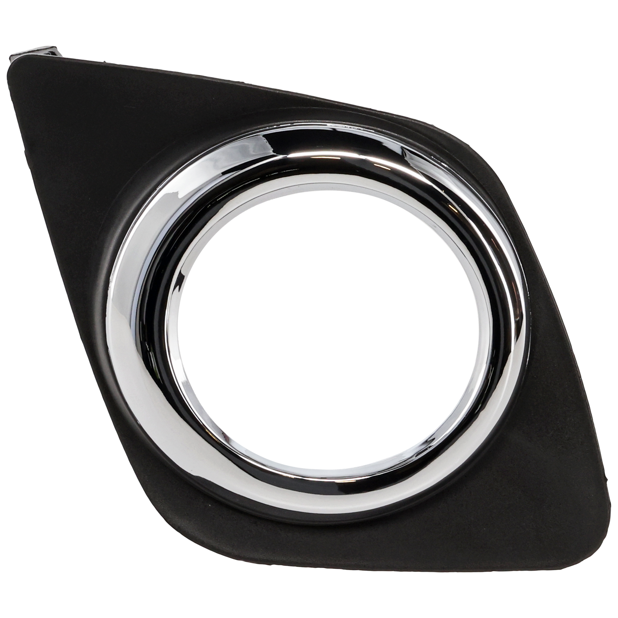 AM RAV4-09-12 FRONT FOG LAMP MOLDING RH Black w Chrome Trim Base Sport Models SKU REPT108603 Partslink TO1039129 OEM 521270R010