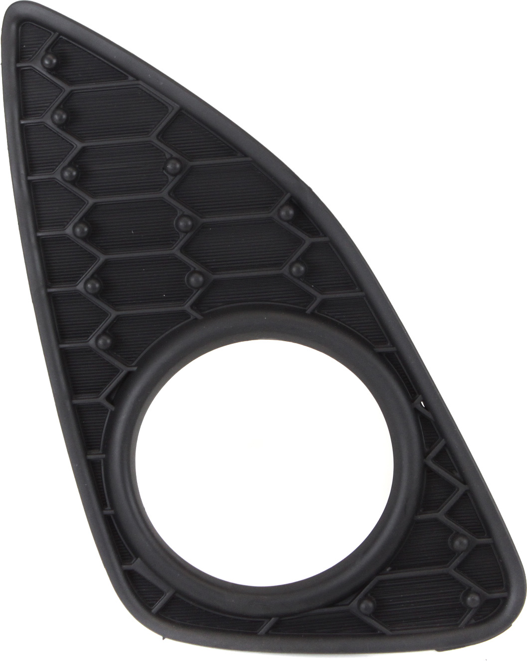 AM YARIS 12-14 FRONT FOG LAMP MOLDING RH Textured Black SE Model SKU REPT108627 Partslink TO1039159 OEM 8148152390