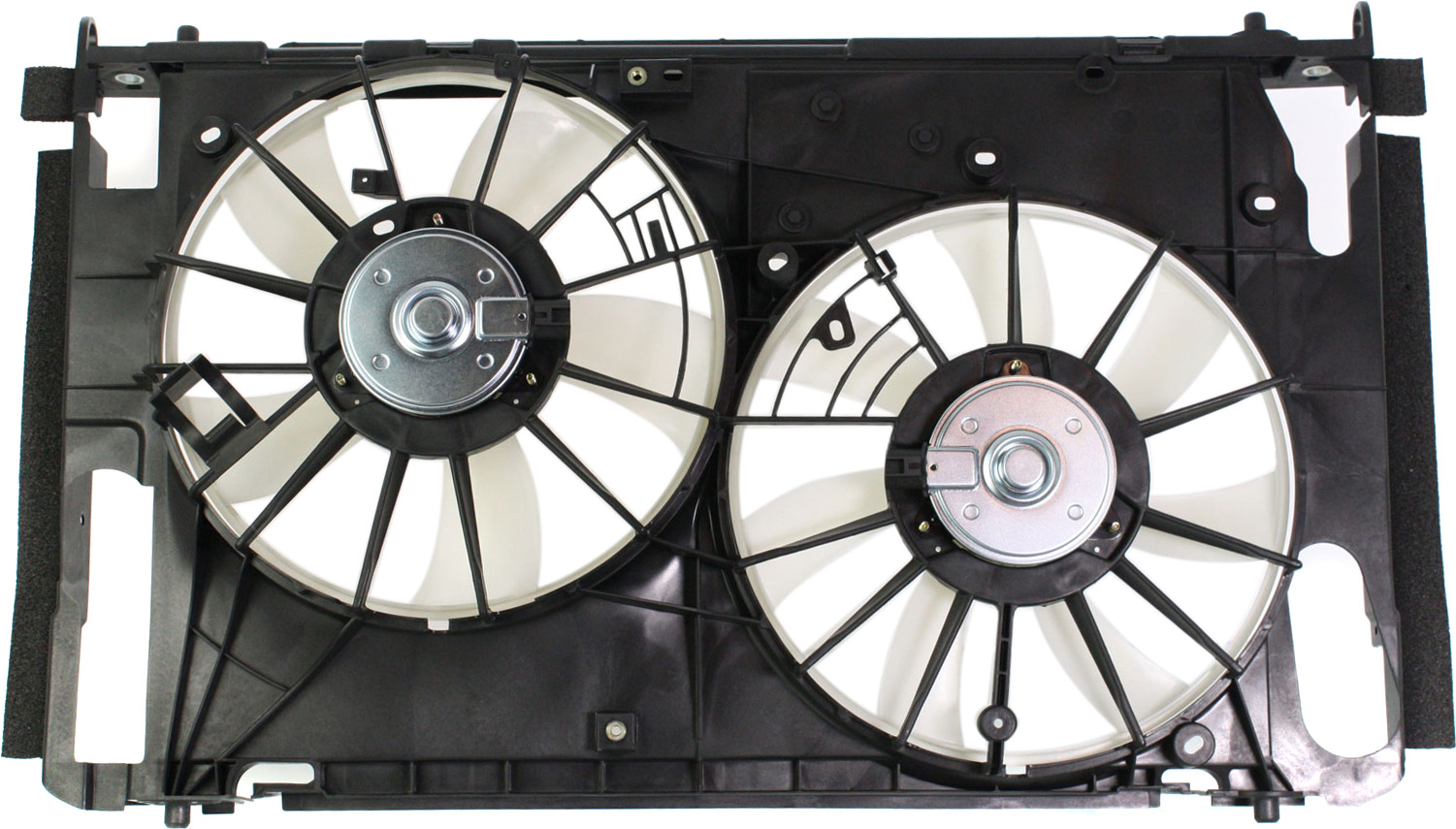 AM RAV4-06-12 RADIATOR FAN ASSEMBLY Dual Fan 2.4L 2.5L Eng. Japan Built Vehicle SKU REPT160904 Partslink TO3117102 OEM 1636328290 PFM 1636328170-1636