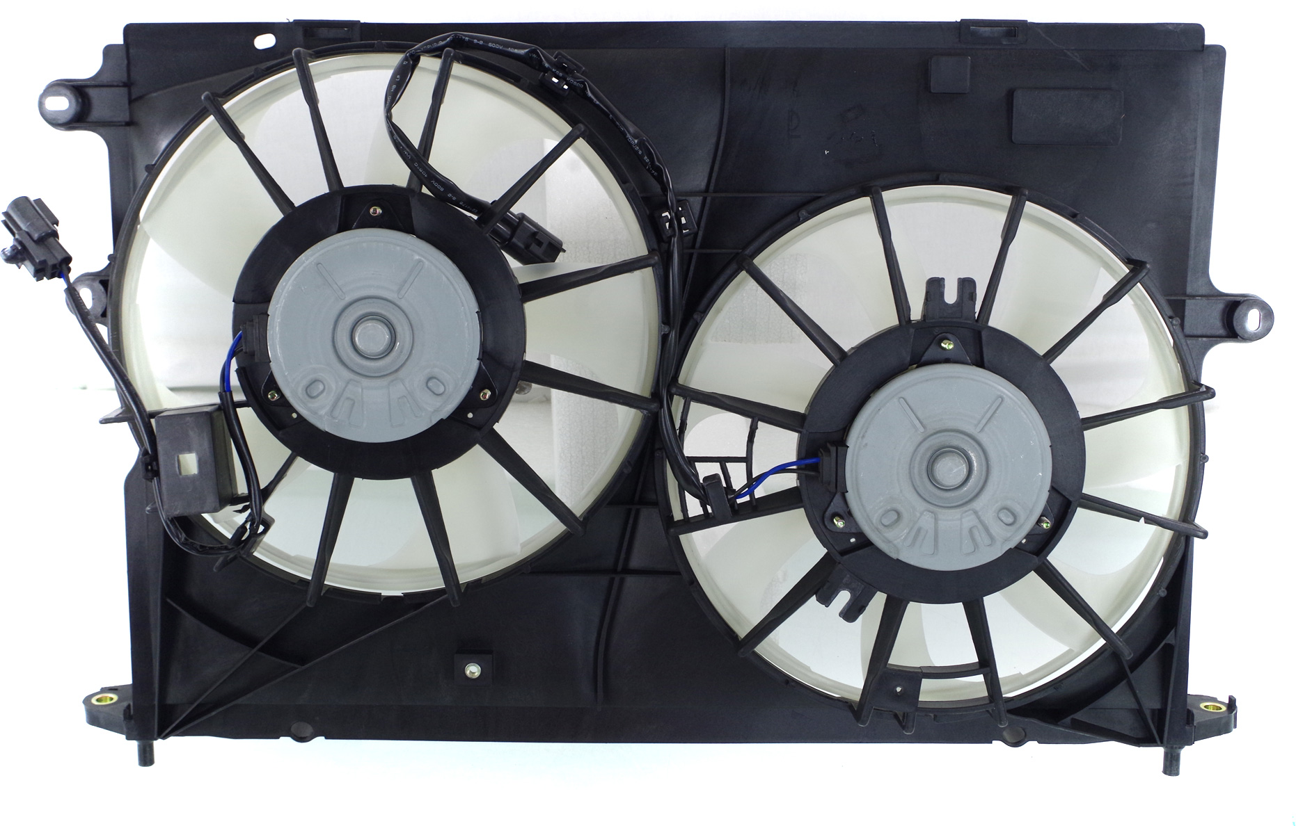AM COROLLA 09-12 RADIATOR FAN ASSEMBLY Dual Fan 2.4L Engine SKU REPT160923 Partslink TO3115157 OEM 163630H210 PFM