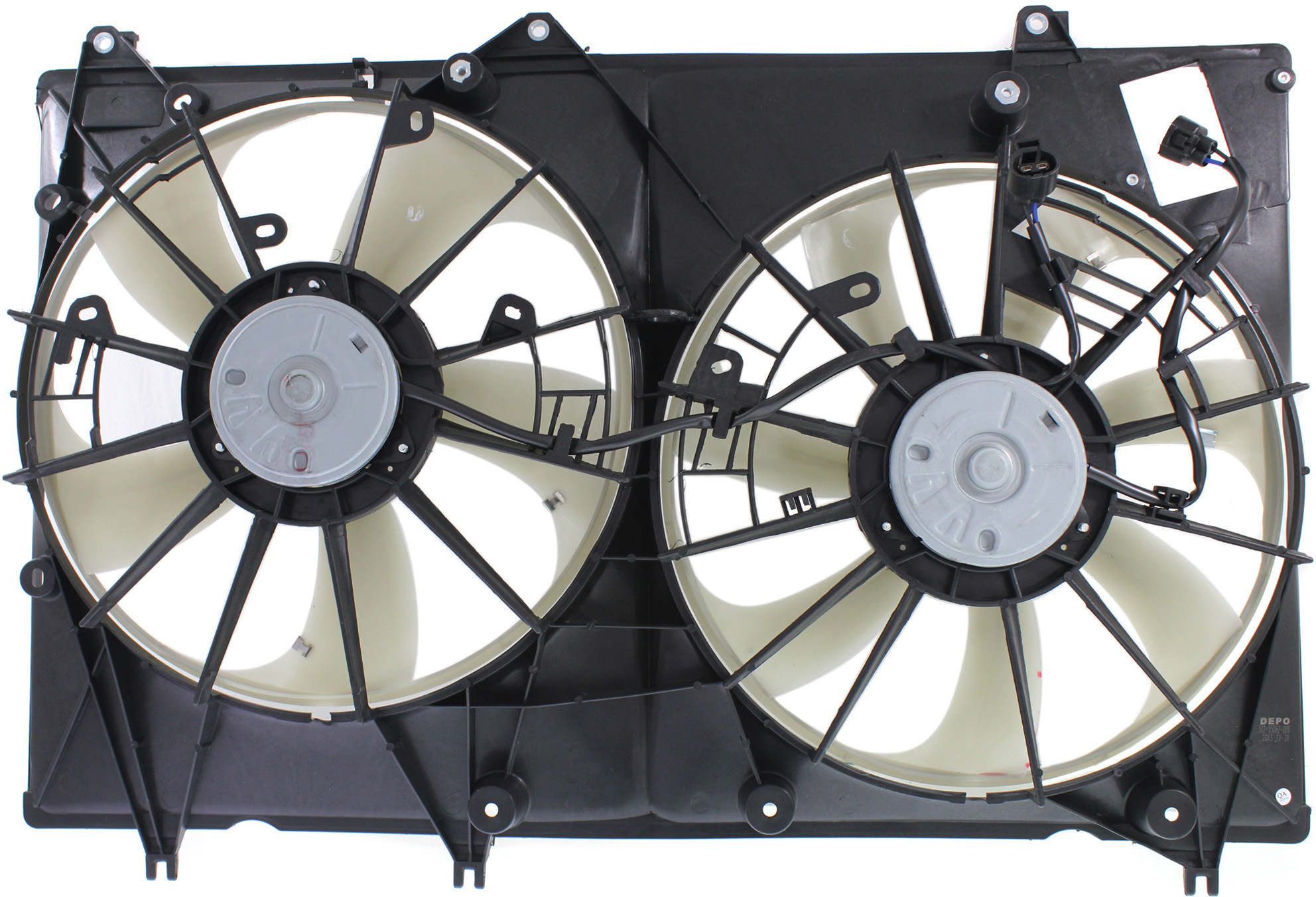 AM HIGHLANDER 11-13 RADIATOR FAN SHROUD ASSEMBLY 3.5L w Tow Pckg. USA Built Vehicle w o Control module SKU REPT160934 Partslink TO3115171 OEM 167110P190 PFM