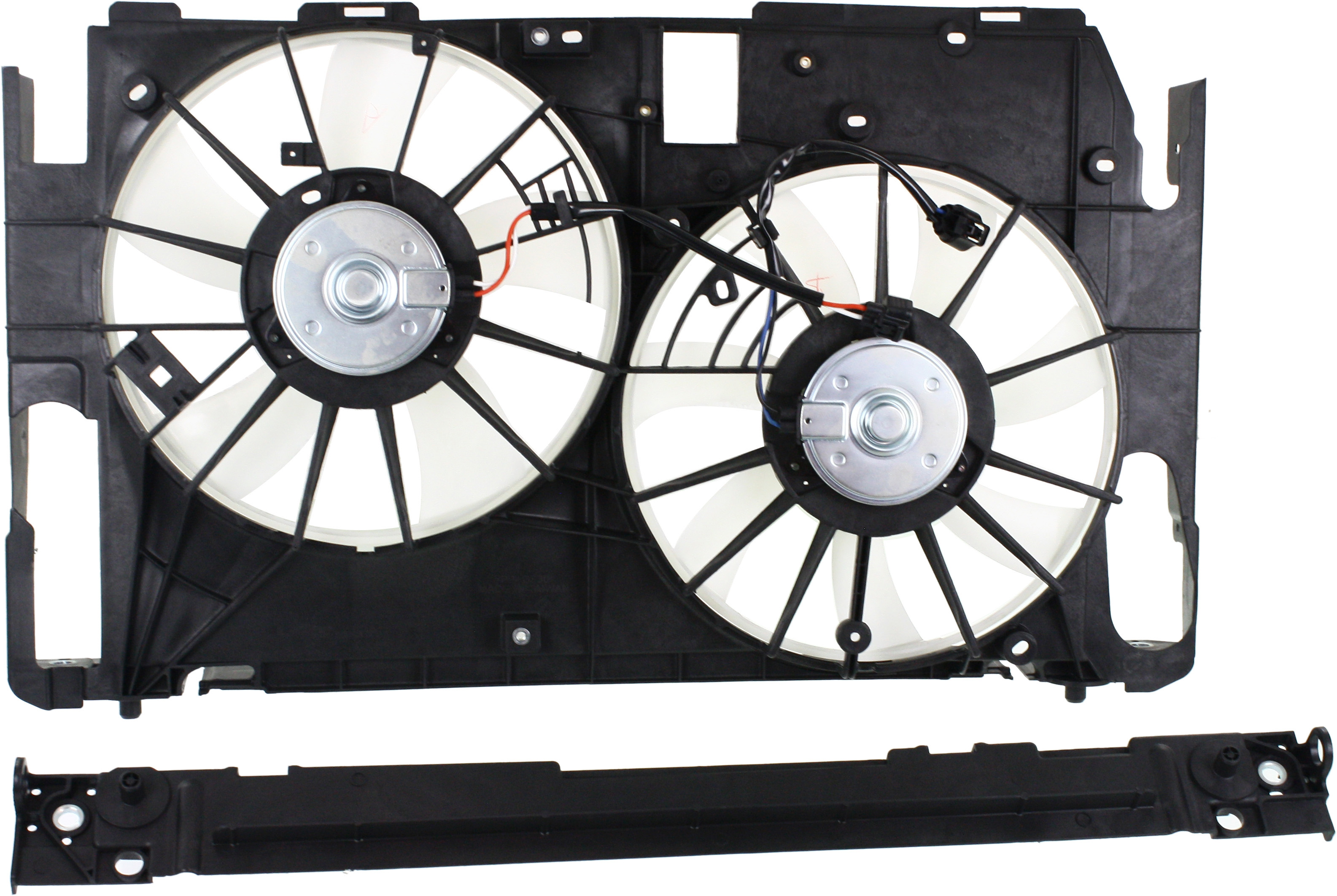 AM RAV4-09-12 RADIATOR FAN ASSEMBLY 3.5L Japan Built w o Tow Pckg w o Control module SKU REPT160936 Partslink TO3115186 OEM 1671131260 PFM 1671131261-1636