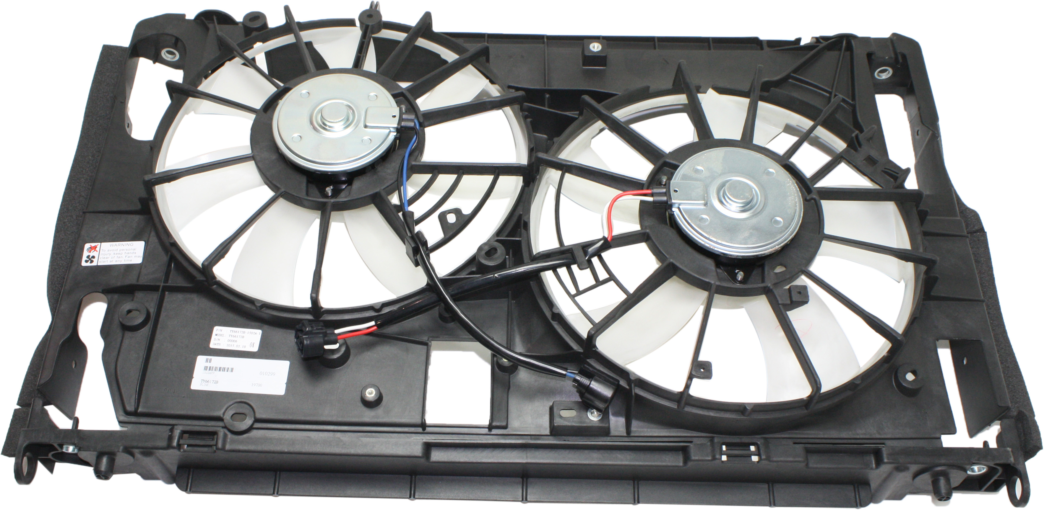 AM RAV4-09-12 RADIATOR FAN ASSEMBLY 3.5L USA Built Vehicle w o Tow Pckg. w o Control module SKU REPT160937 Partslink TO3115183 OEM 167110P130 PFM