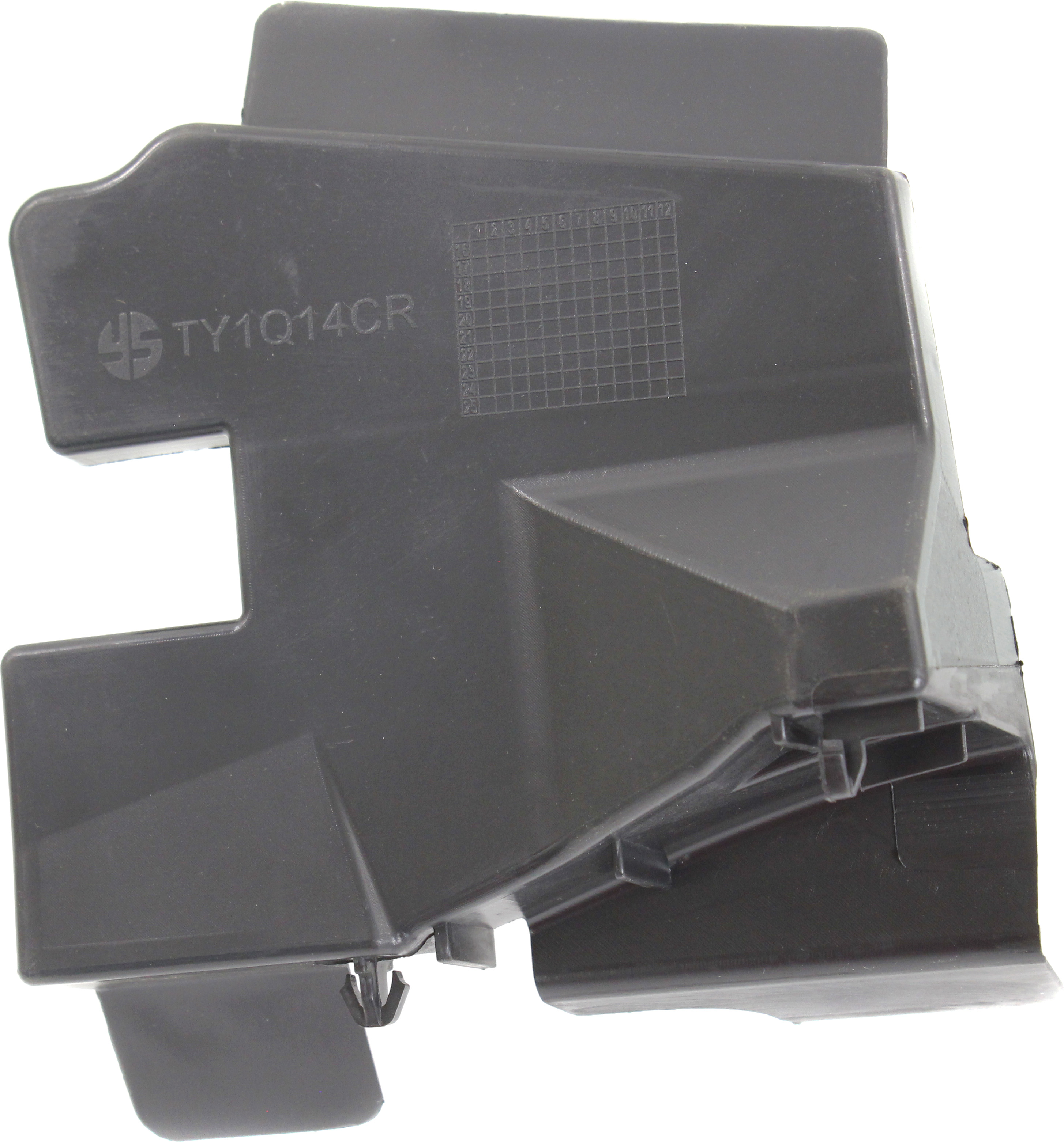 AM PRIUS C 12-14 RADIATOR SUPPORT RH Extension Plastic SKU REPT250531 Partslink TO1225375 OEM 5328752170