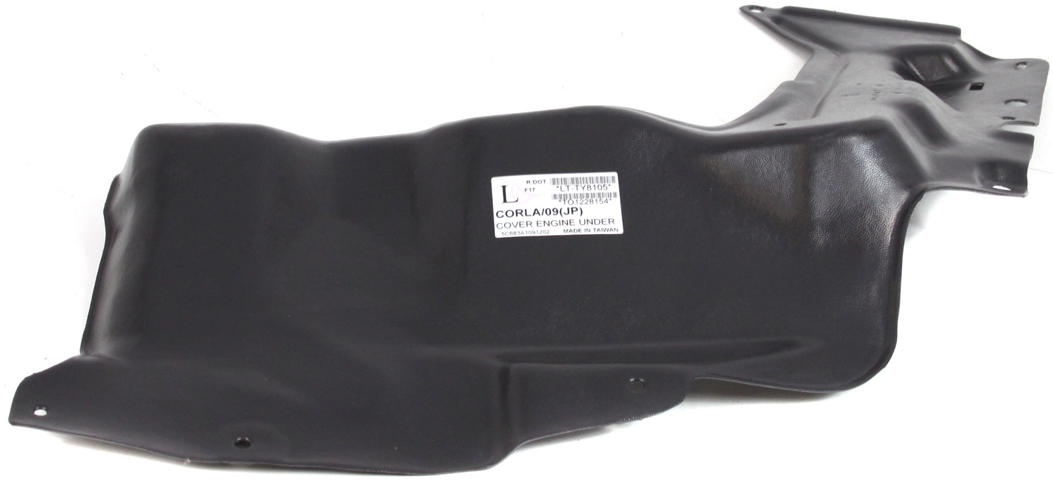 AM COROLLA 09-13 ENGINE SPLASH SHIELD LH Under Cover Auto Trans Japan Built Vehicle SKU REPT310106 Partslink TO1228154 OEM 5144212230