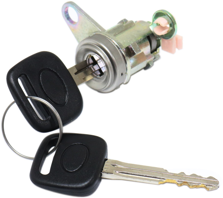 AM RAV4-96-00 DOOR LOCK CYLINDER LH Chrome w Keys Door Mounted 4 Door SKU REPT507204 OEM 6905242050