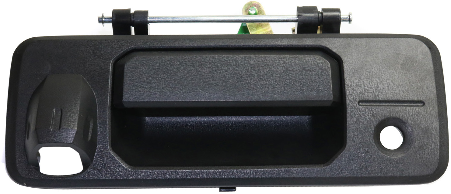 AM TUNDRA 14-21 TACOMA 16-23 TAILGATE HANDLE Outside Txtrd Blk w Cam Key Holes w o Cam Cable SKU REPT580731 Partslink TO1915118 OEM 690900C091-690900C090