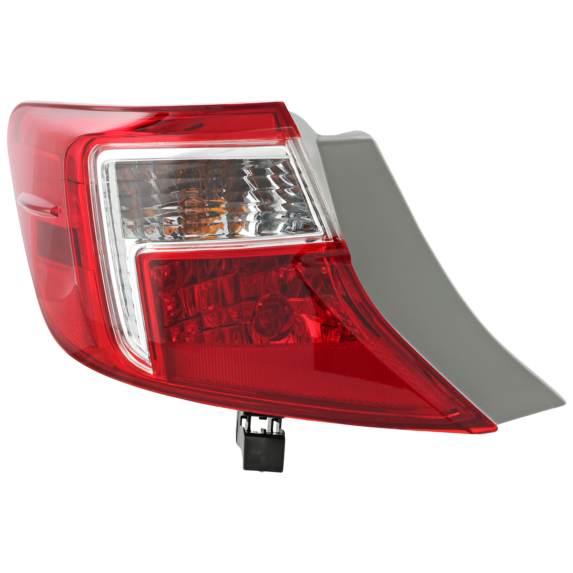 AM CAMRY 12-14 TAIL LAMP LH Outer Assembly Red and Clear Lens SKU REPT730330 Partslink TO2804114 OEM 8156006470
