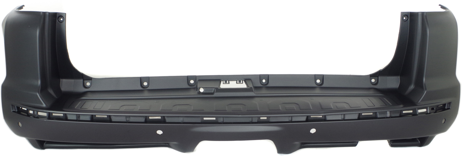 AM 4RUNNER 14-24 REAR BUMPER COVER Primed w Hole for Chrome Insert Trim SKU REPT760160P Partslink TO1100283 OEM 5215935919