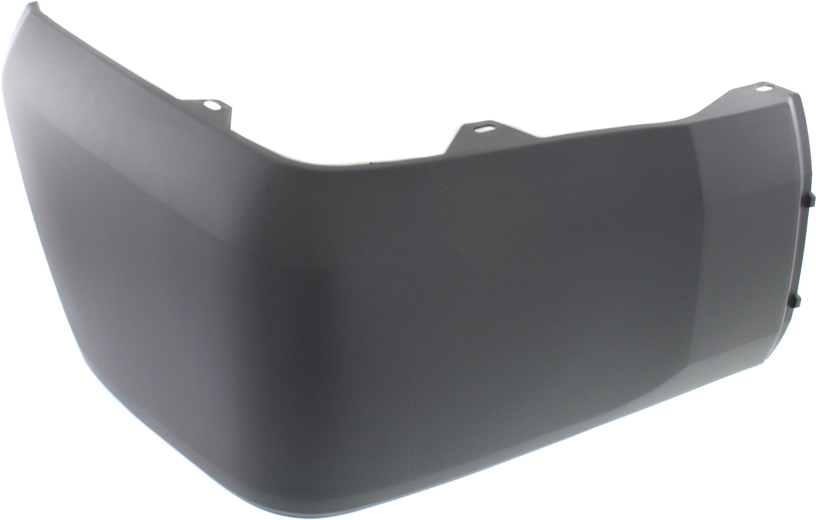 AM TUNDRA 14-21 REAR BUMPER END RH Extension Cover Textured Plastic Resin Type w o Park Assist Sensor Holes SKU REPT761117 Partslink TO1117108 OEM 521550C030