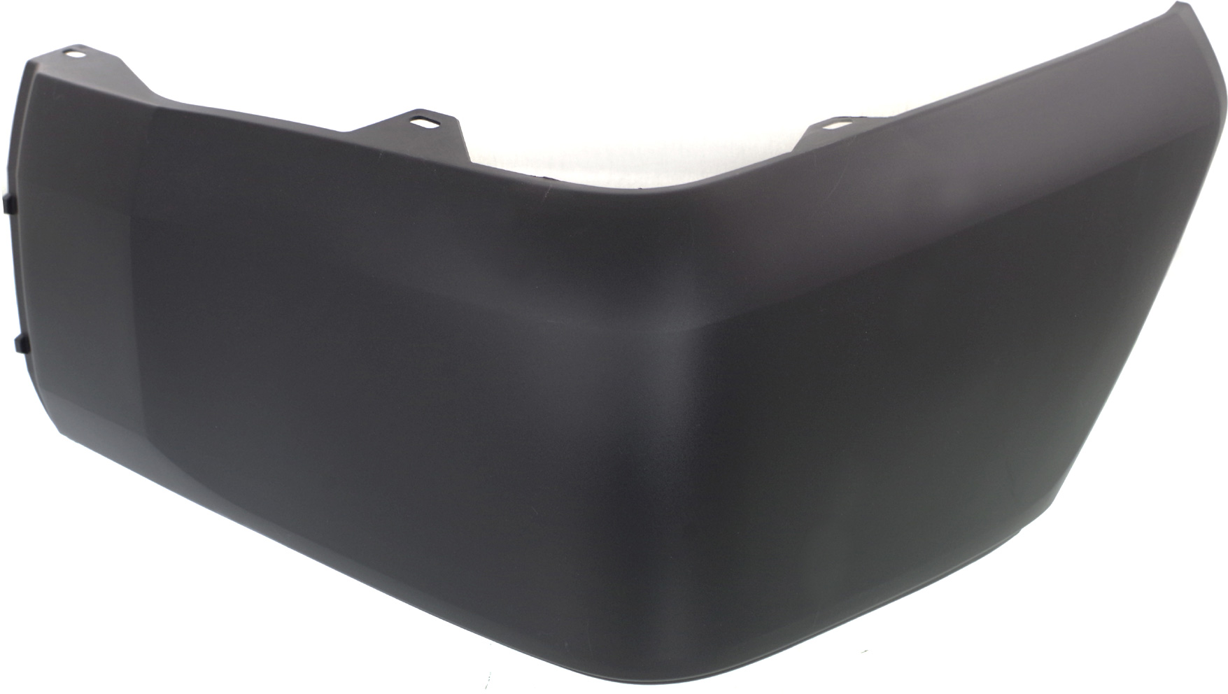 AM TUNDRA 14-21 REAR BUMPER END LH Extension Cover Textured Plastic Resin Type w o Park Assist Sensor Holes CAPA SKU REPT761118Q Partslink TO1116108C OEM 521560C030