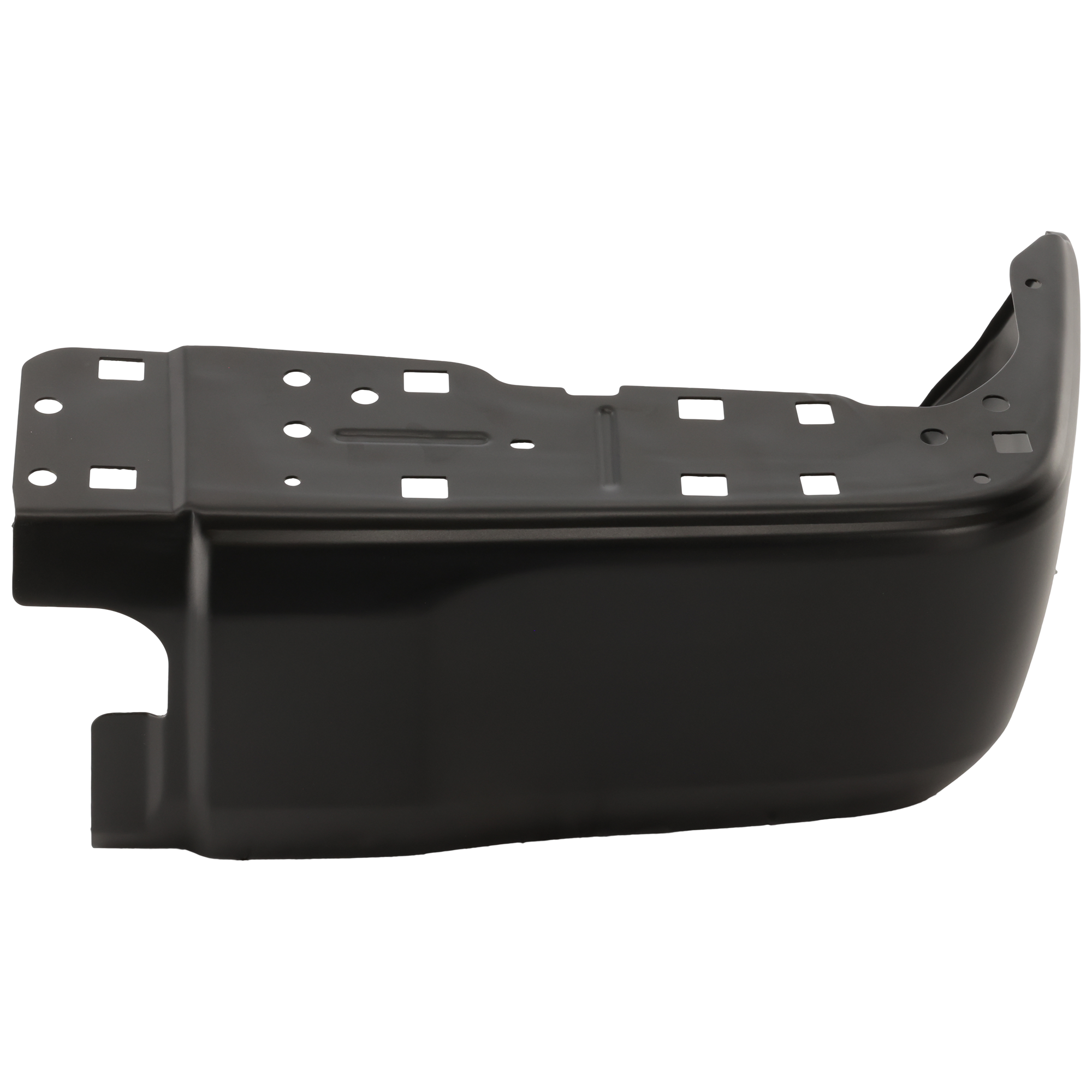 AM TUNDRA 14-21 REAR BUMPER END RH Extension Textured Steel Bumper w o Parking Aid Snsr Holes SKU REPT761127 Partslink TO1104125 OEM 521510C100 PFM