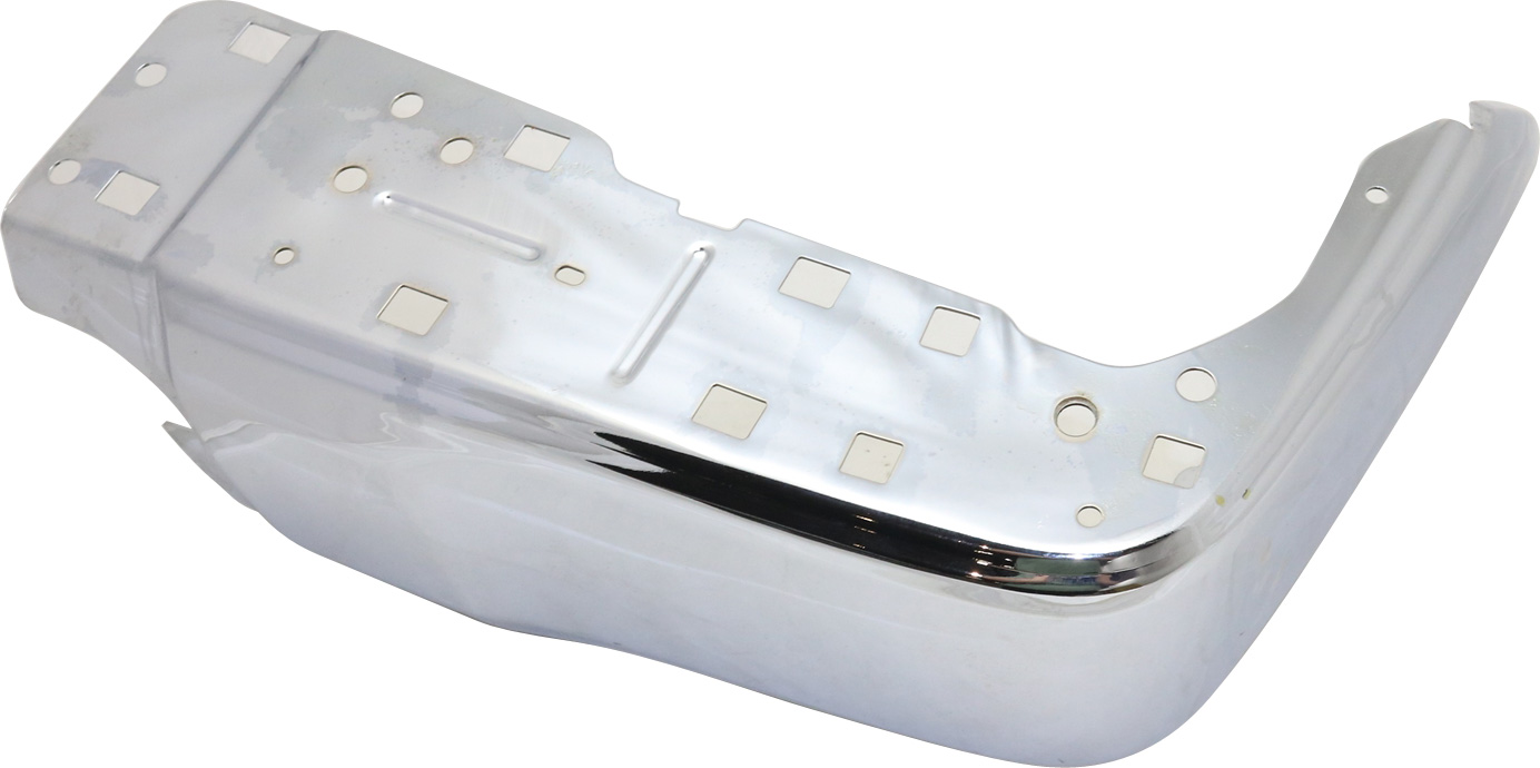 AM TUNDRA 14-21 REAR BUMPER END RH Extension Chrome Steel Type w o Park Assist Sensor Holes SKU REPT761131 Partslink TO1105123 OEM 521510C100
