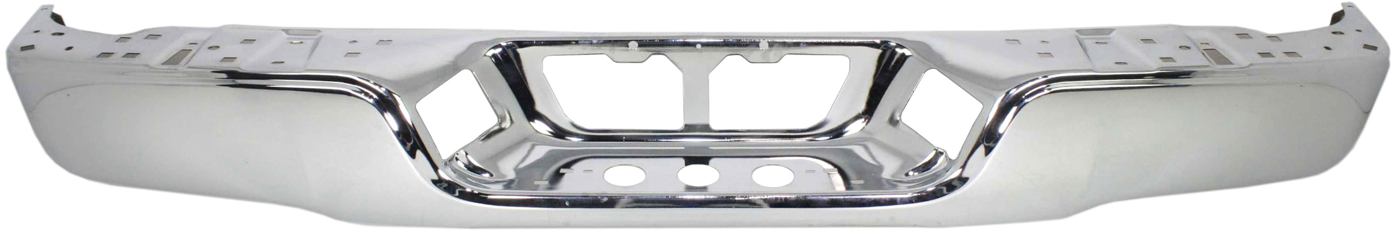 AM TUNDRA 07-13 STEP BUMPER FACE BAR ONLY w o Pad w Pad Provision w o Mounting Bracket Chrome w o PAS Holes w o Rock Warrior Pkg Fleetside SKU REPT823706 Partslink TO1102244 OEM 521510C060