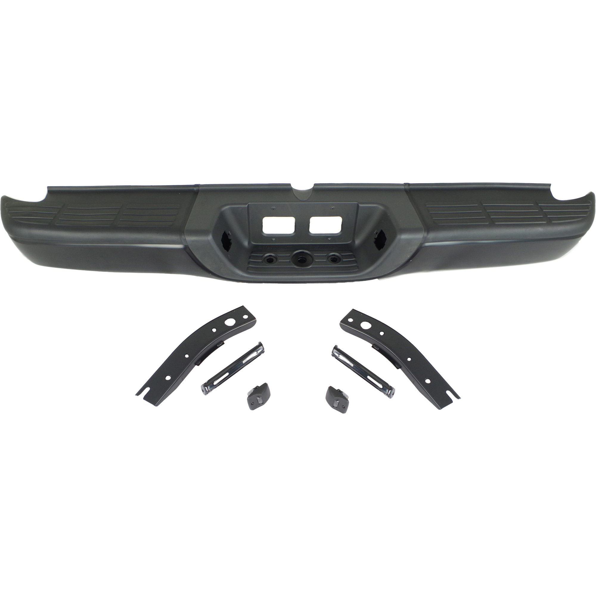 AM TUNDRA 00-06 STEP BUMPER FACE BAR AND PAD w Pad Provision w Mounting Bracket Powdercoated Black Fleetside w o Center Plugs SKU REPT823901 Partslink TO1103108 OEM 521510C011 PFM