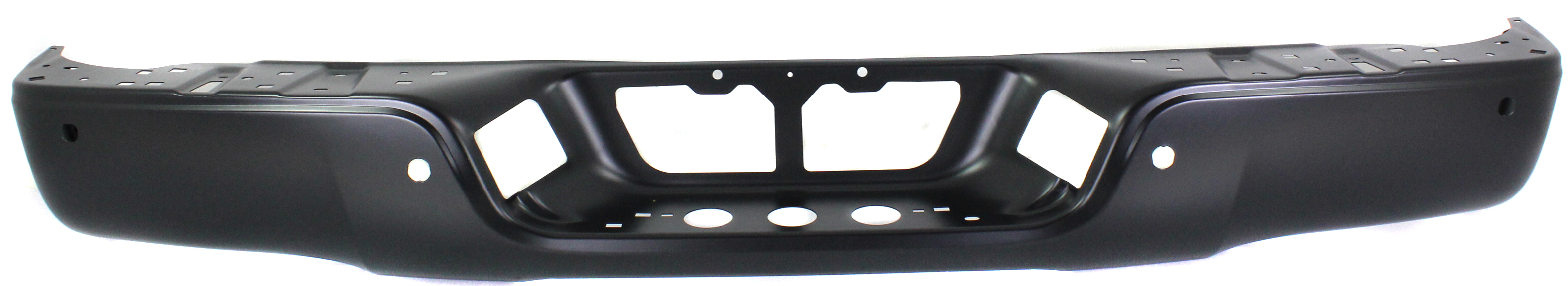 AM TUNDRA 07-13 STEP BUMPER FACE BAR ONLY w o Pad w Pad Provision w o Mounting Bracket Black w PAS Holes w Rock Warrior Pkg Fleetside SKU REPT823903 Partslink TO1102247 OEM 521510C070