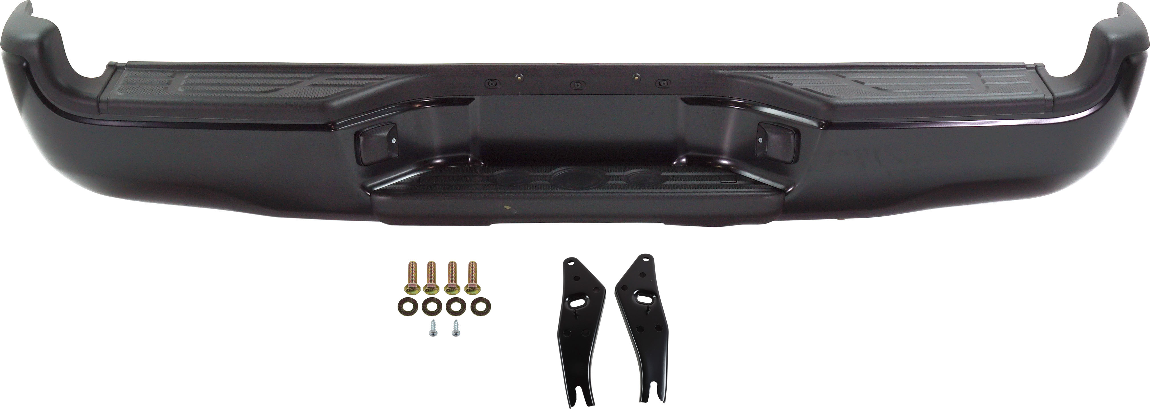 AM TACOMA 05-15 STEP BUMPER FACE BAR AND PAD w Pad Provision w Mounting Bracket Powdercoated Black w o SR5 Pkg SKU REPT823904 Partslink TO1103114 OEM 5215104051 PFM