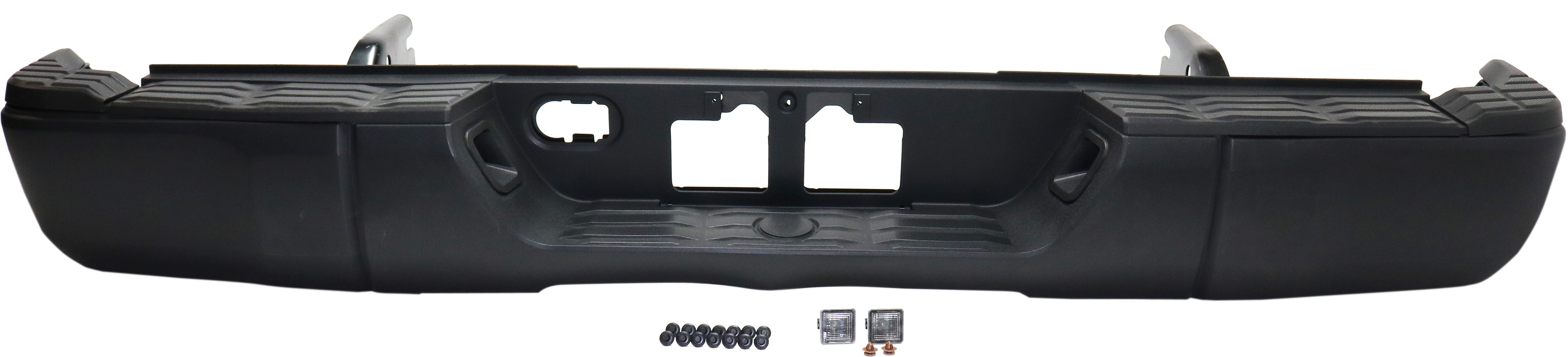 AM TUNDRA 14-21 STEP BUMPER FACE BAR AND PAD w Pad Provision w Mounting Bracket Powdercoated Black All Cab Types w o Towing Pkg. SKU REPT825603 OEM 520230C122 PFM 521540C030-5215
