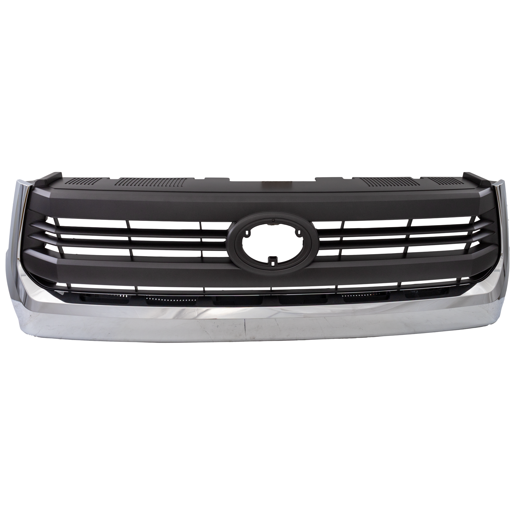 AM TUNDRA 14-15 GRILLE Painted Gray Shell and Insert w Chrome Molding and Emblem Provision SR5 Model SKU REPTY070126 Partslink TO1200373 OEM 531000C300