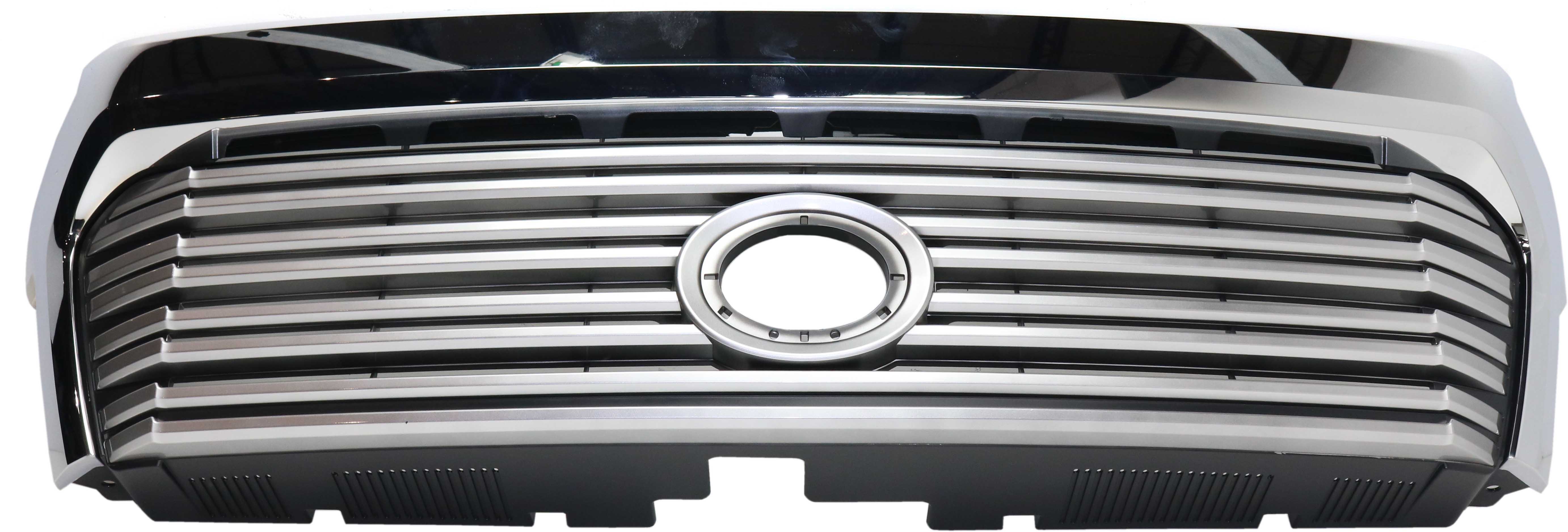 AM TUNDRA 14-17 GRILLE Painted Silver Shell Gray Insert w Chr Mldg and Front Emblem Limited Model CAPA SKU REPTY070129Q Partslink TO1200374C OEM 531000C310