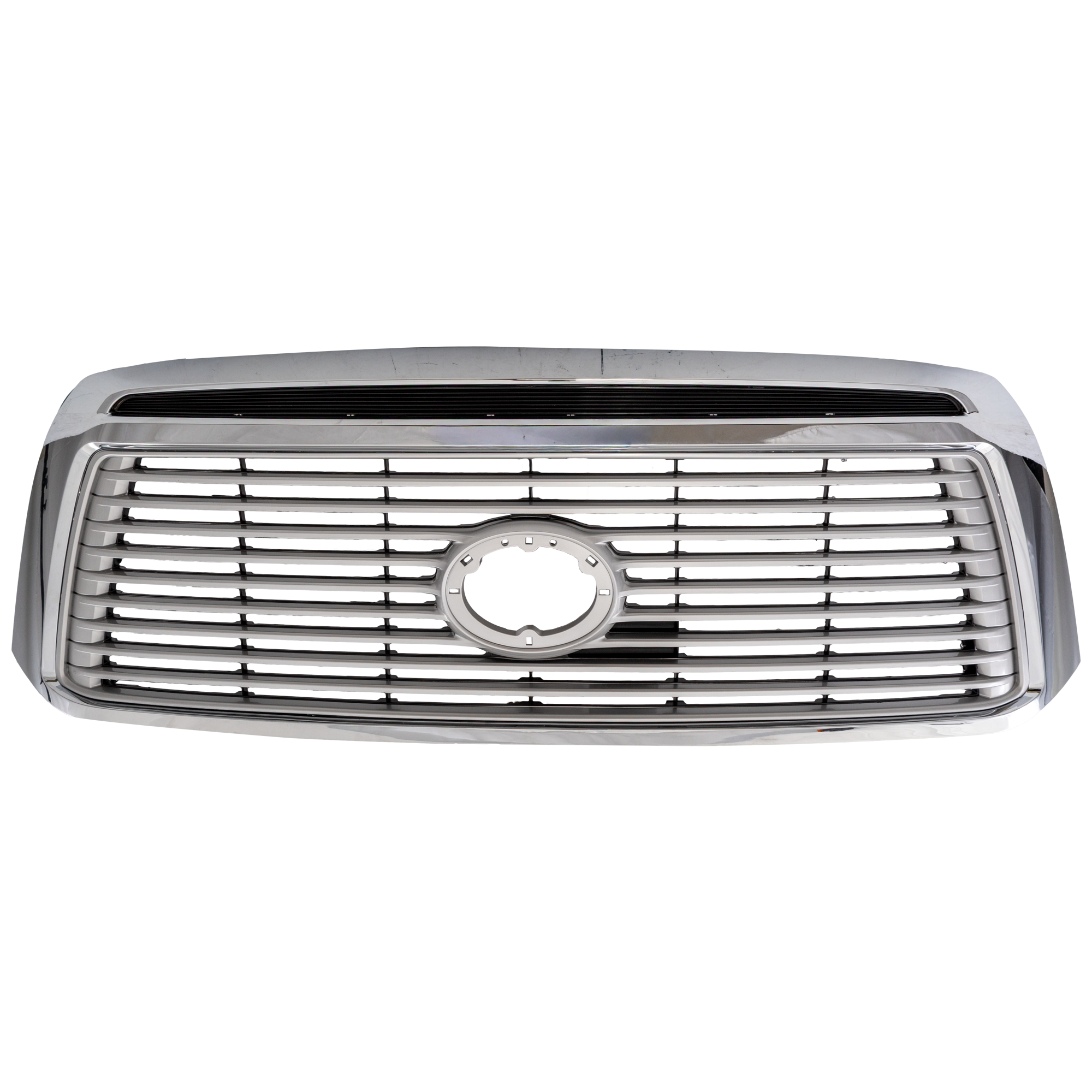 AM TUNDRA 12-13 GRILLE Silver Gray w o Rock Warrior Pkg Chr Bumper Sport Pkg Ltd Model SKU REPTY070131 Partslink TO1200364 OEM 531000C270