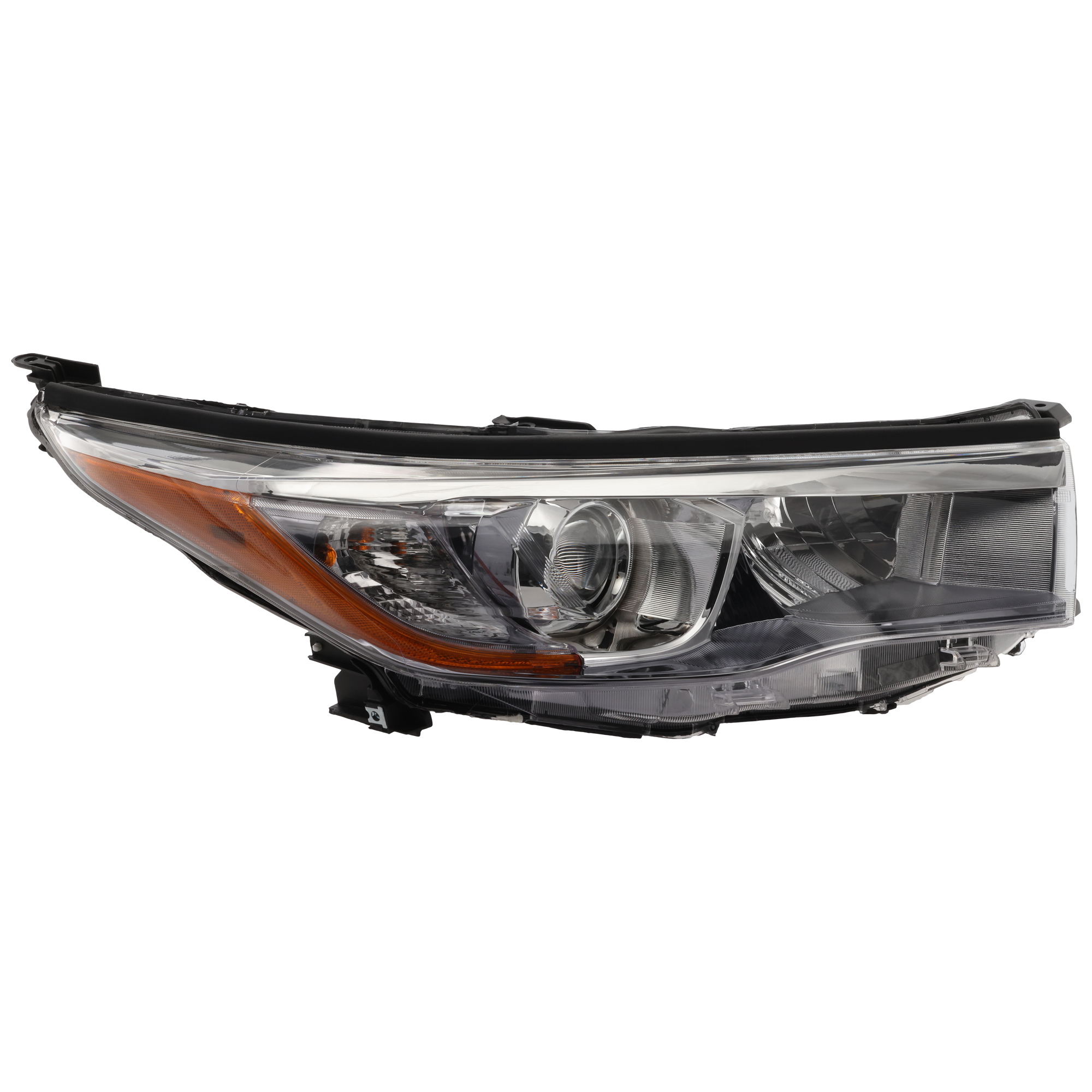 AM HIGHLANDER 14-16 HEAD LAMP RH Assembly Halogen w Smoked Chrome Accent SKU REPTY100105 Partslink TO2503225 OEM 811100E250