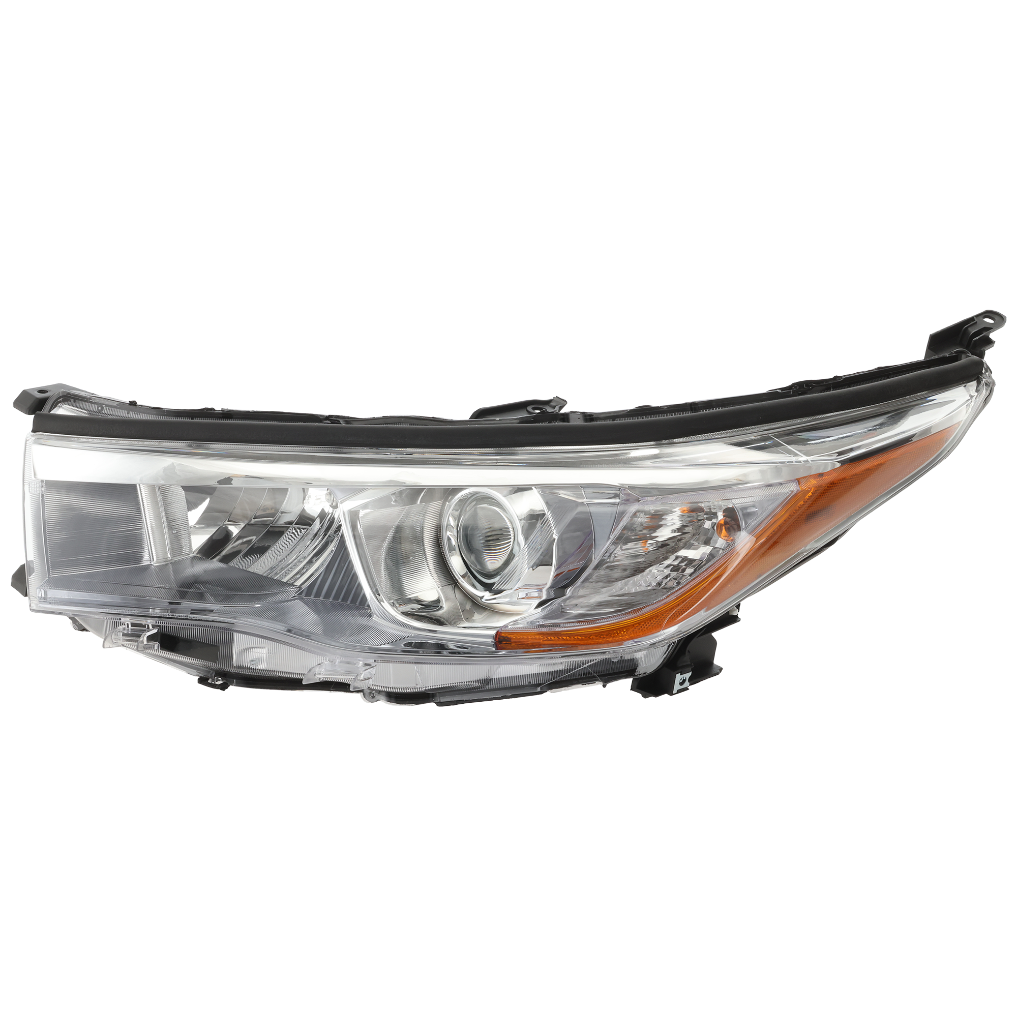AM HIGHLANDER 14-16 HEAD LAMP LH Assembly Halogen w Smoked Chrome Accent SKU REPTY100106 Partslink TO2502225 OEM 811500E250