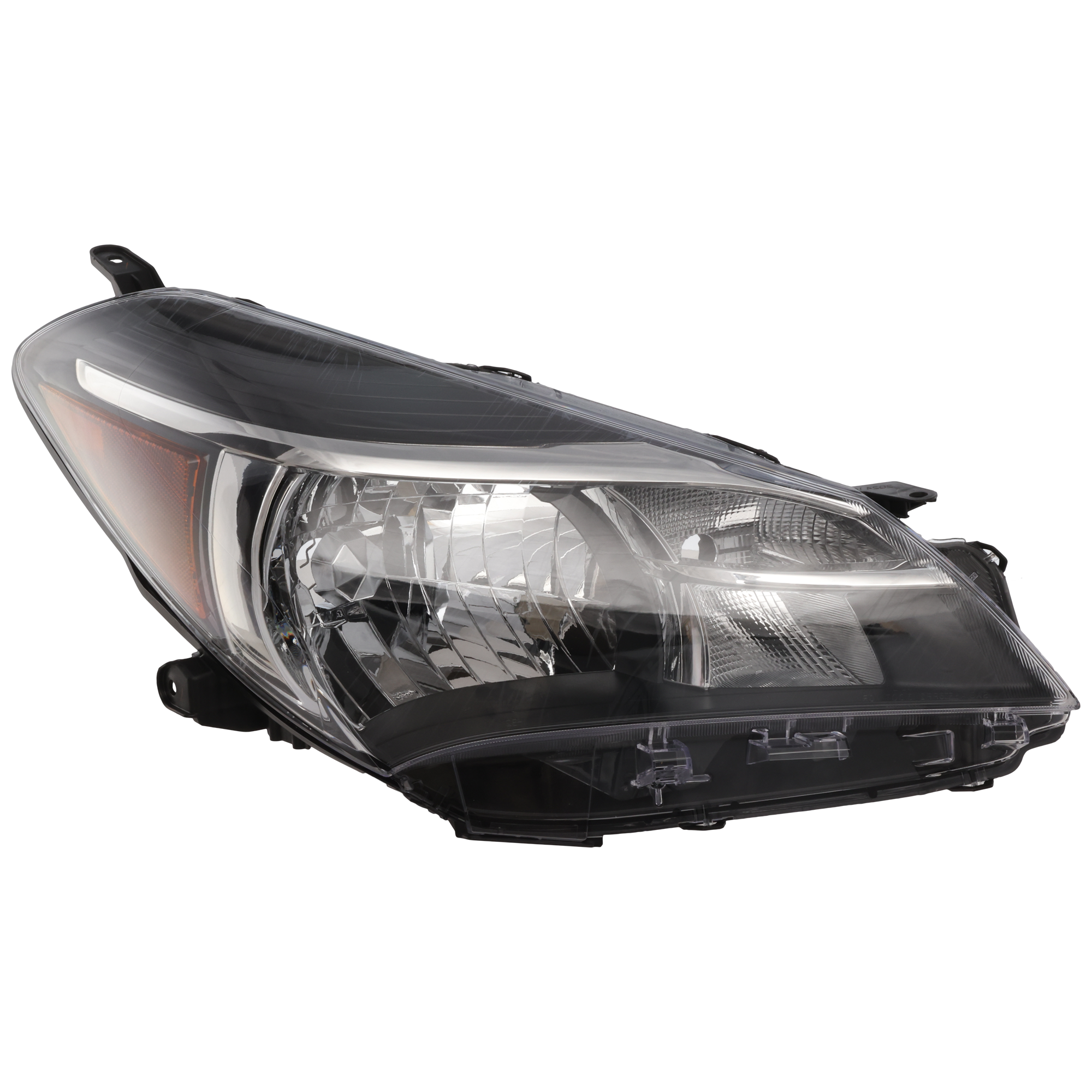AM YARIS 15-17 HEAD LAMP RH Lens and Housing Multi Reflector Type CE L LE Models CAPA SKU REPTY100119Q Partslink TO2503226C OEM 811300DA70