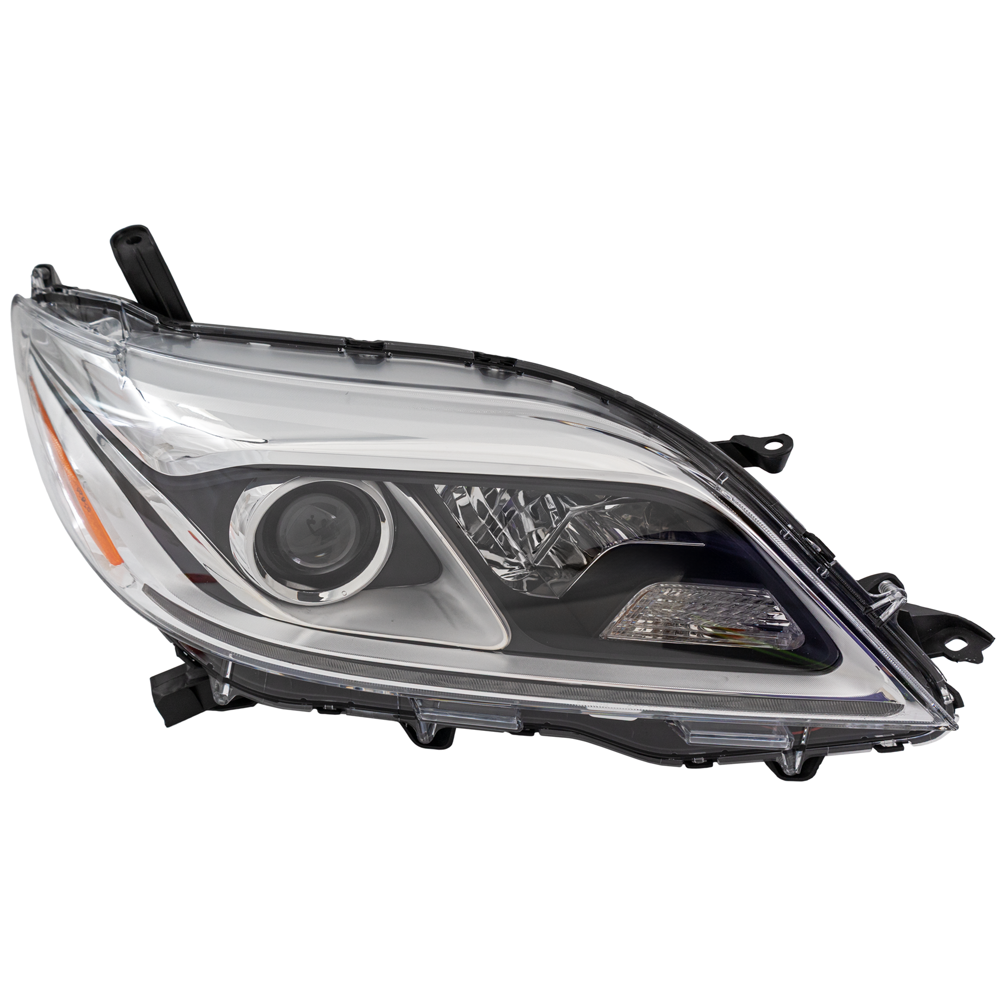 AM SIENNA 15-20 HEAD LAMP RH Assembly Halogen w LED Daytime Running Light Exc. SE Model CAPA SKU REPTY100133Q Partslink TO2503230C OEM 8111008061