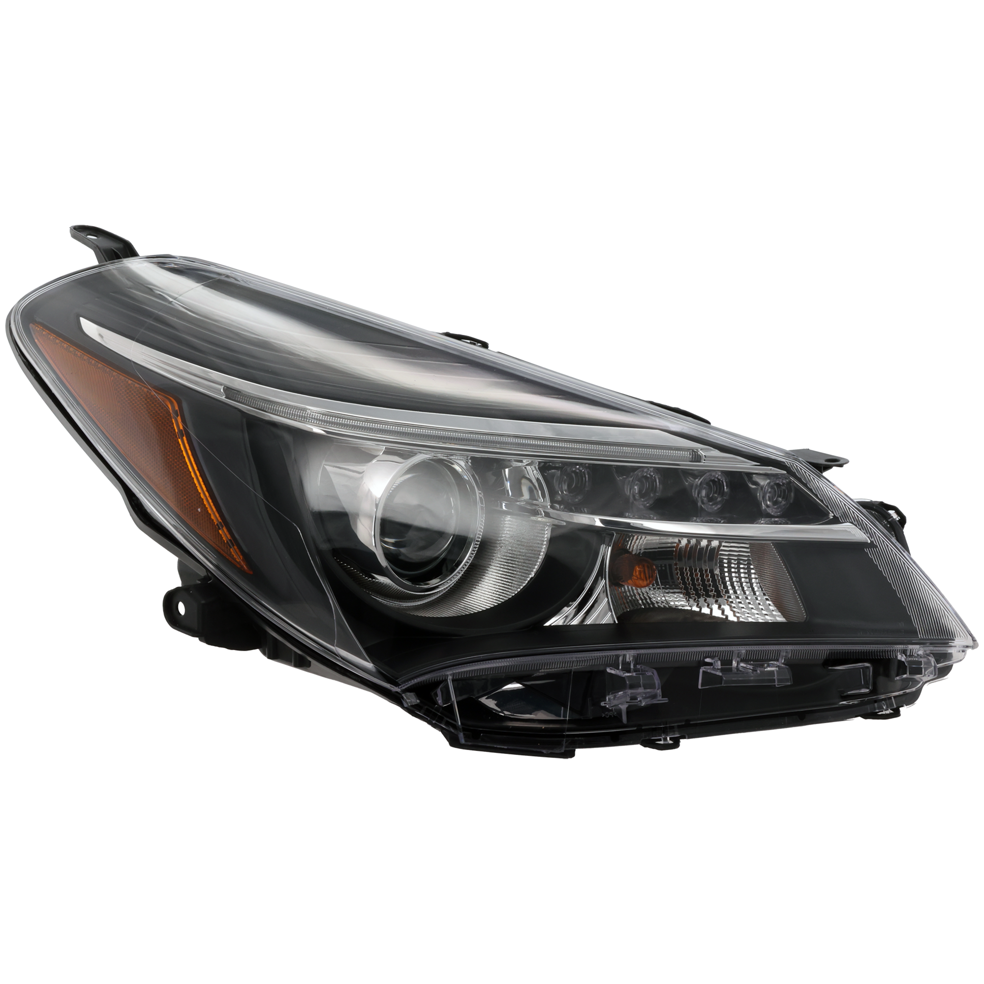 AM YARIS 15-17 HEAD LAMP RH Assembly Projector Type w LED DRL SE Model SKU REPTY100137 OEM 811300DA80 PFM
